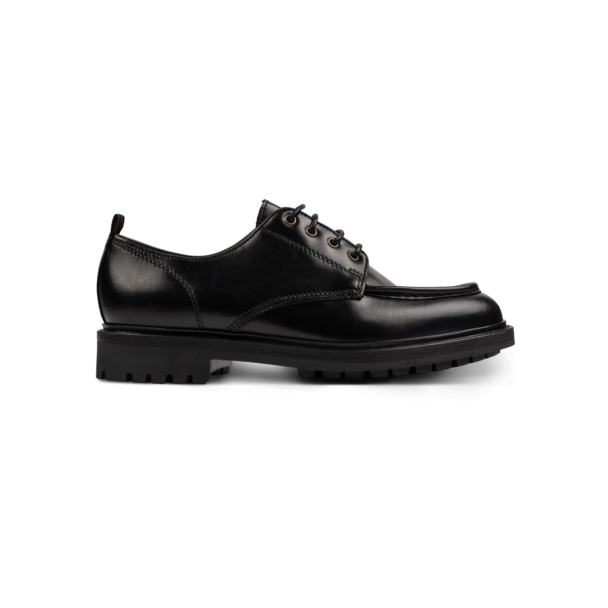 Men's Black Chunky Derby Shoes