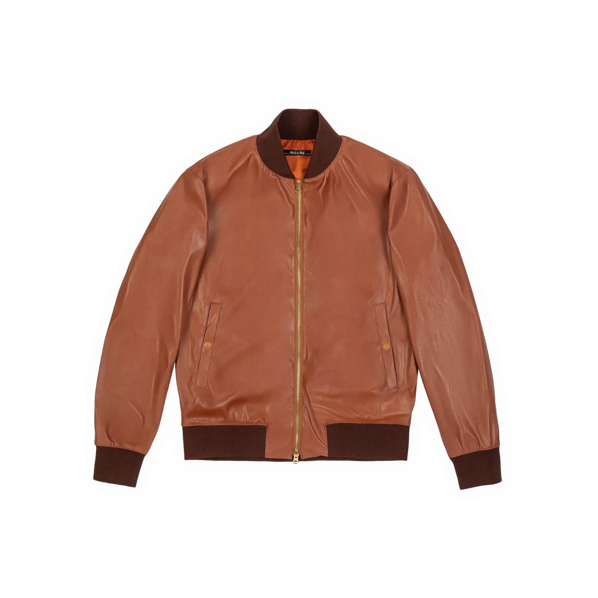 Cognac cheap bomber jacket