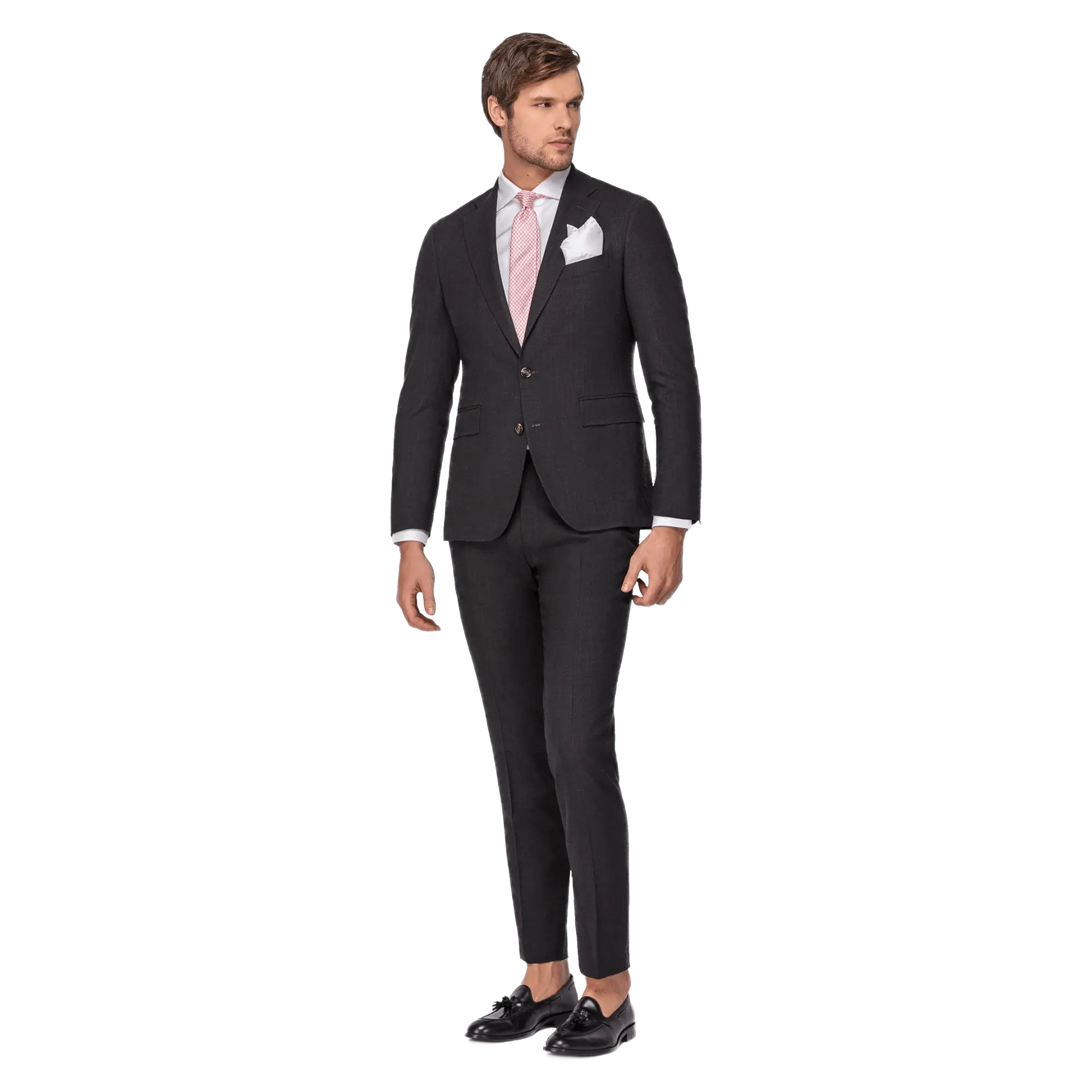 Completo grigio scuro discount uomo