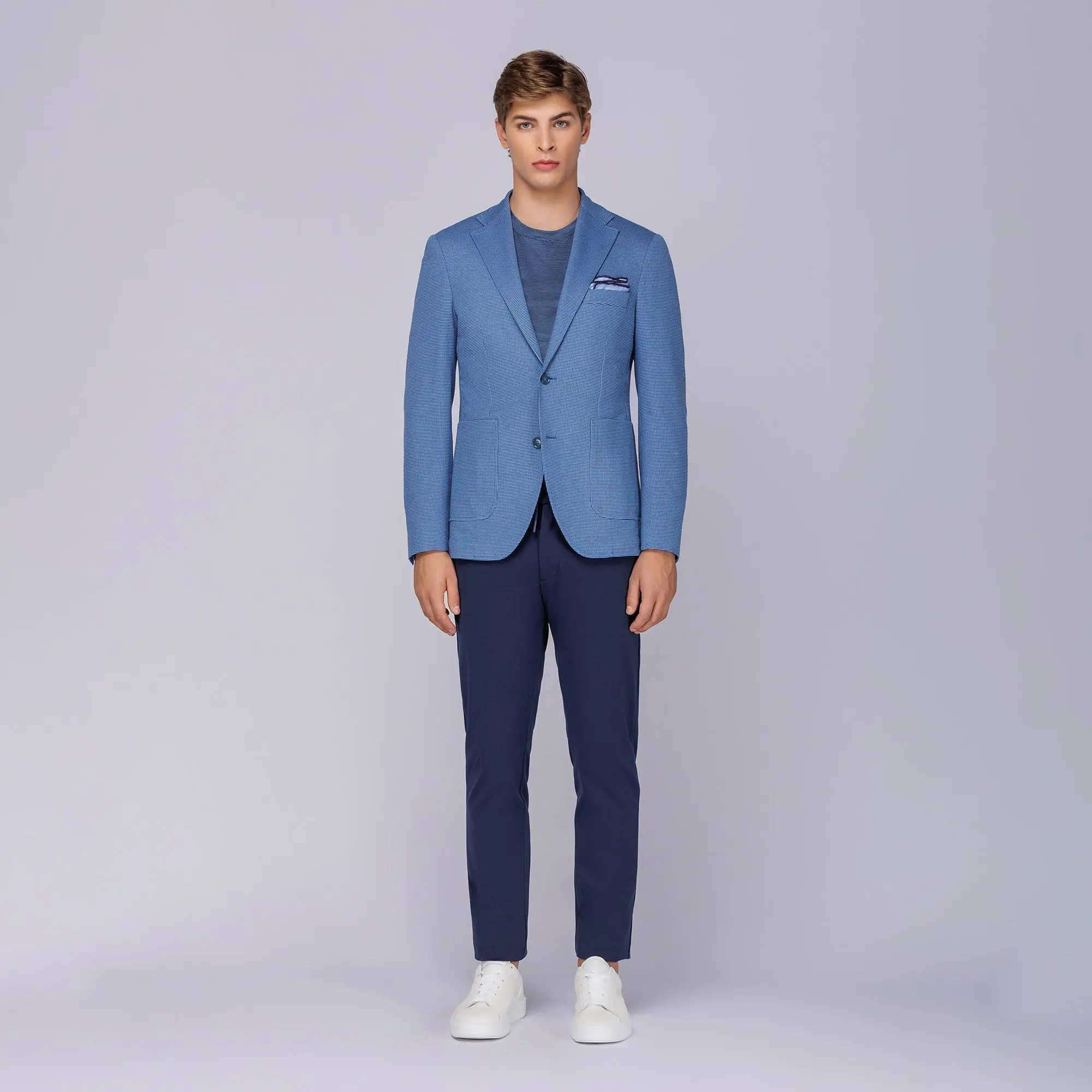 Blue best sale jersey blazer