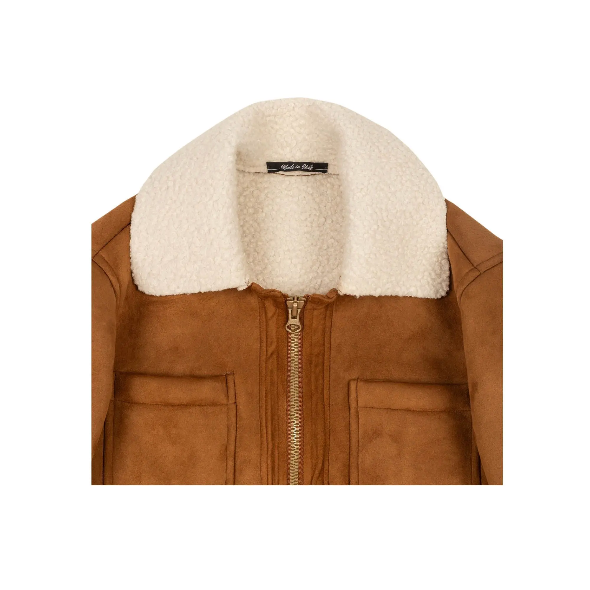 Εcosheepskin Jacket Brown Suede Sustainable Fashion TAILOR