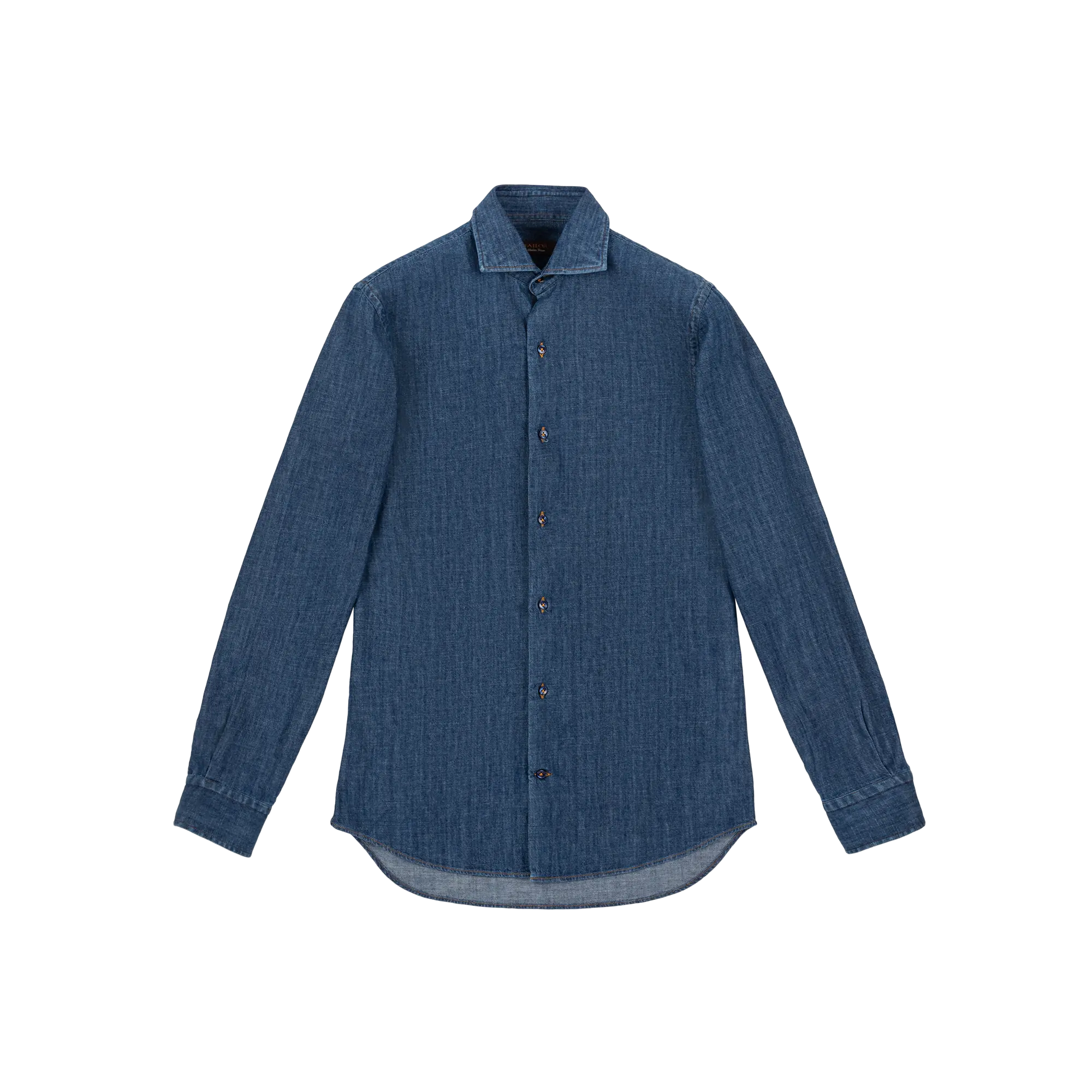 Men's stone washed denim shirt