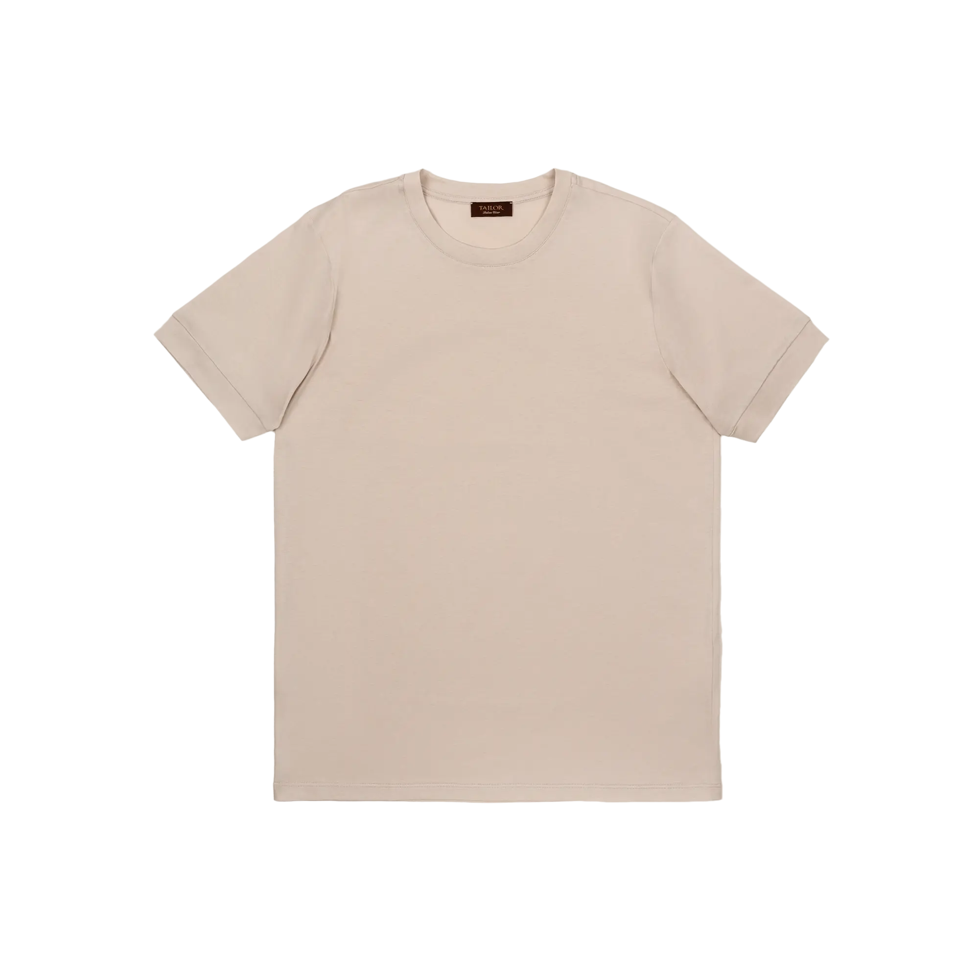 Men's Beige Cotton T-Shirt