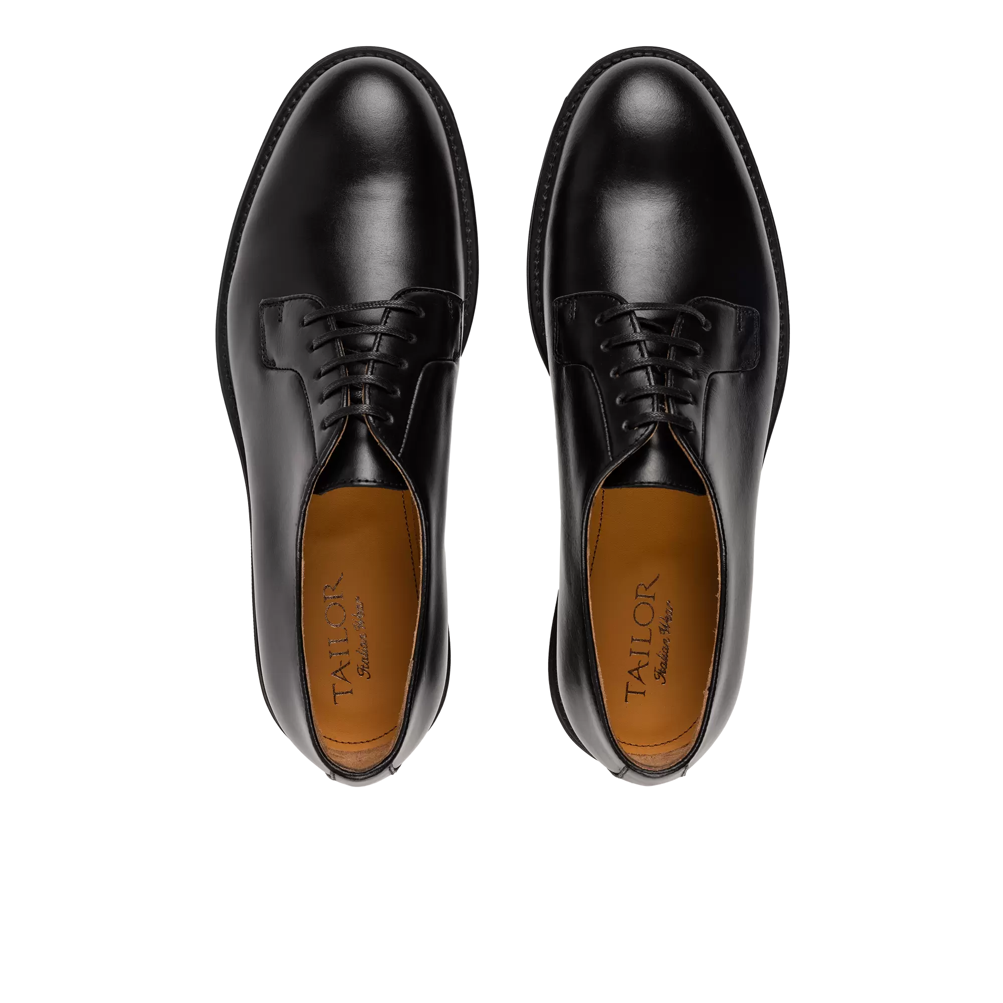Men s Black Derby Shoes Genuine Calf Leather