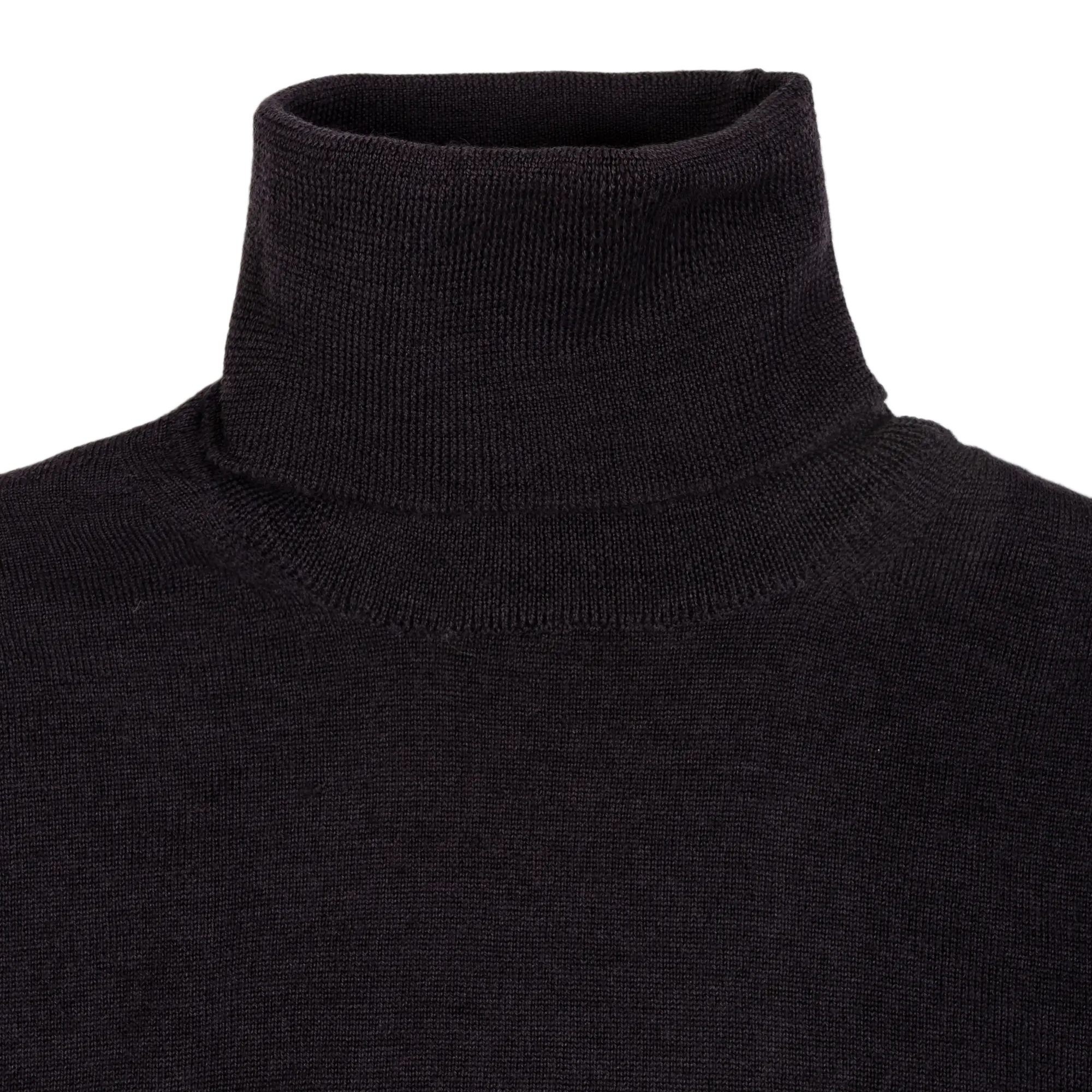Men's Black Turtleneck Sweater from merino wool