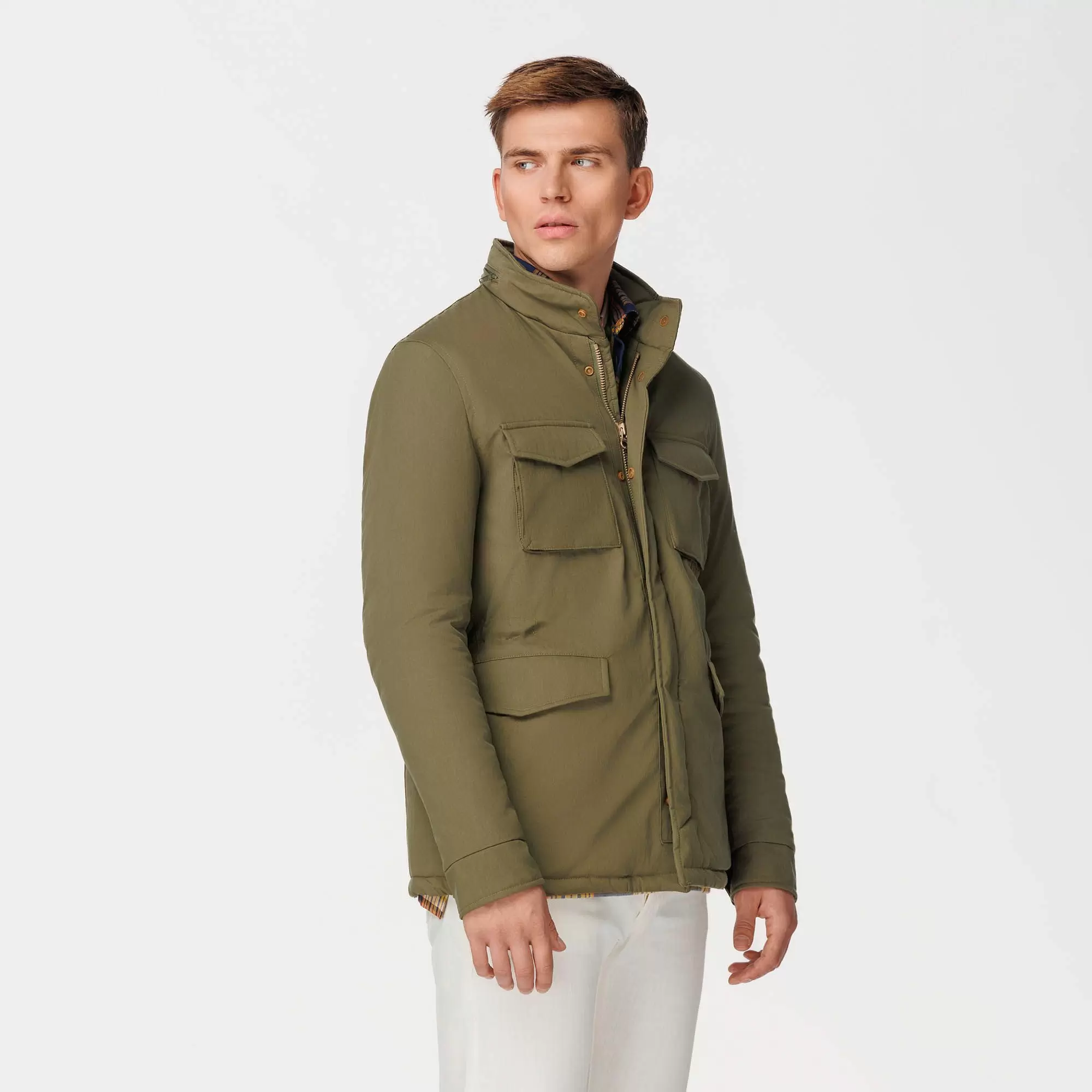 Men s Field Jacket Rainproof Windproof Military Green TAILOR