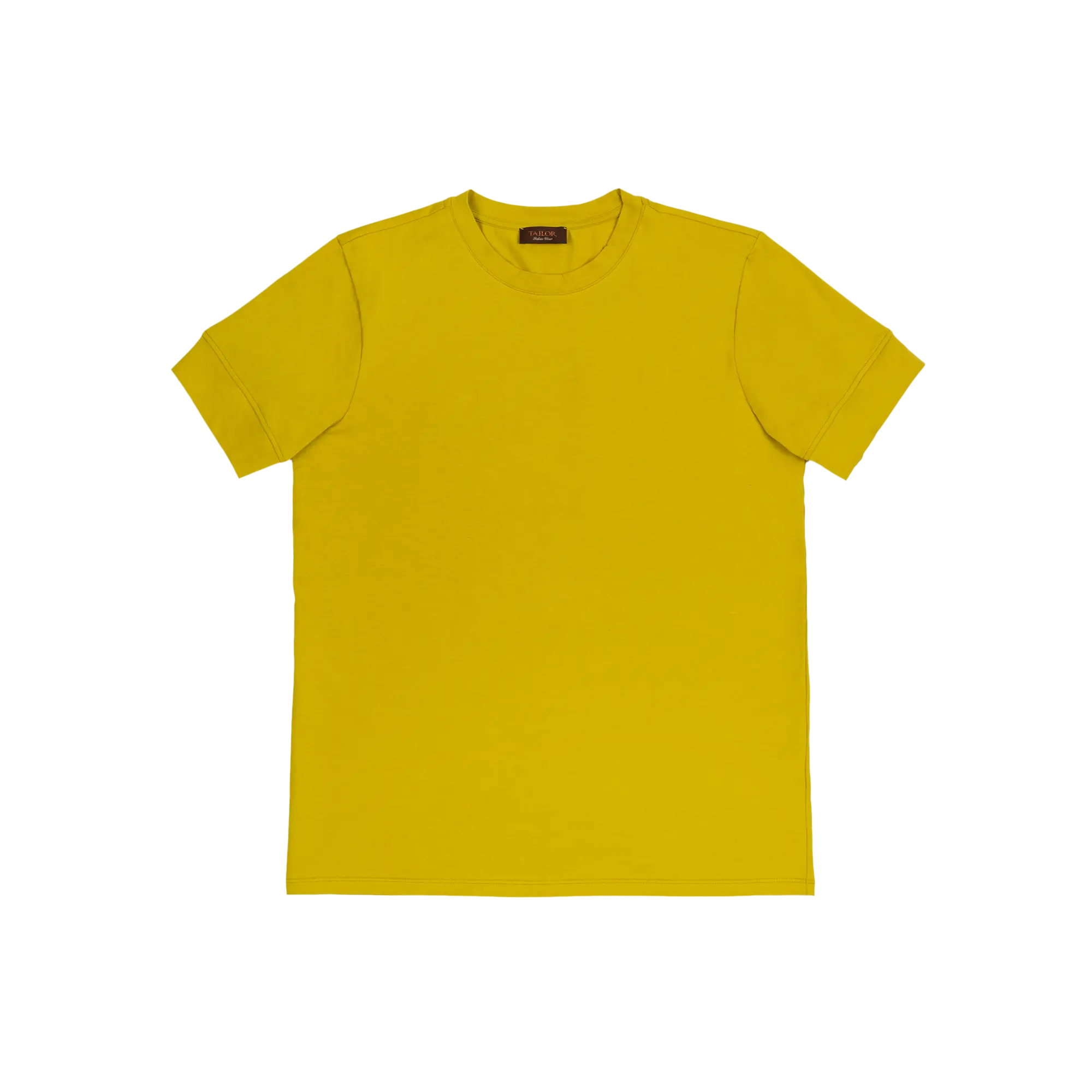 Plain yellow t store shirt front and back