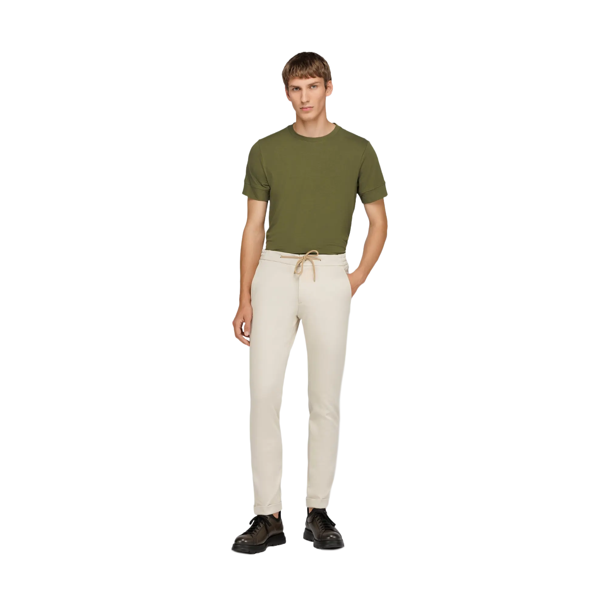 Cream joggers men best sale