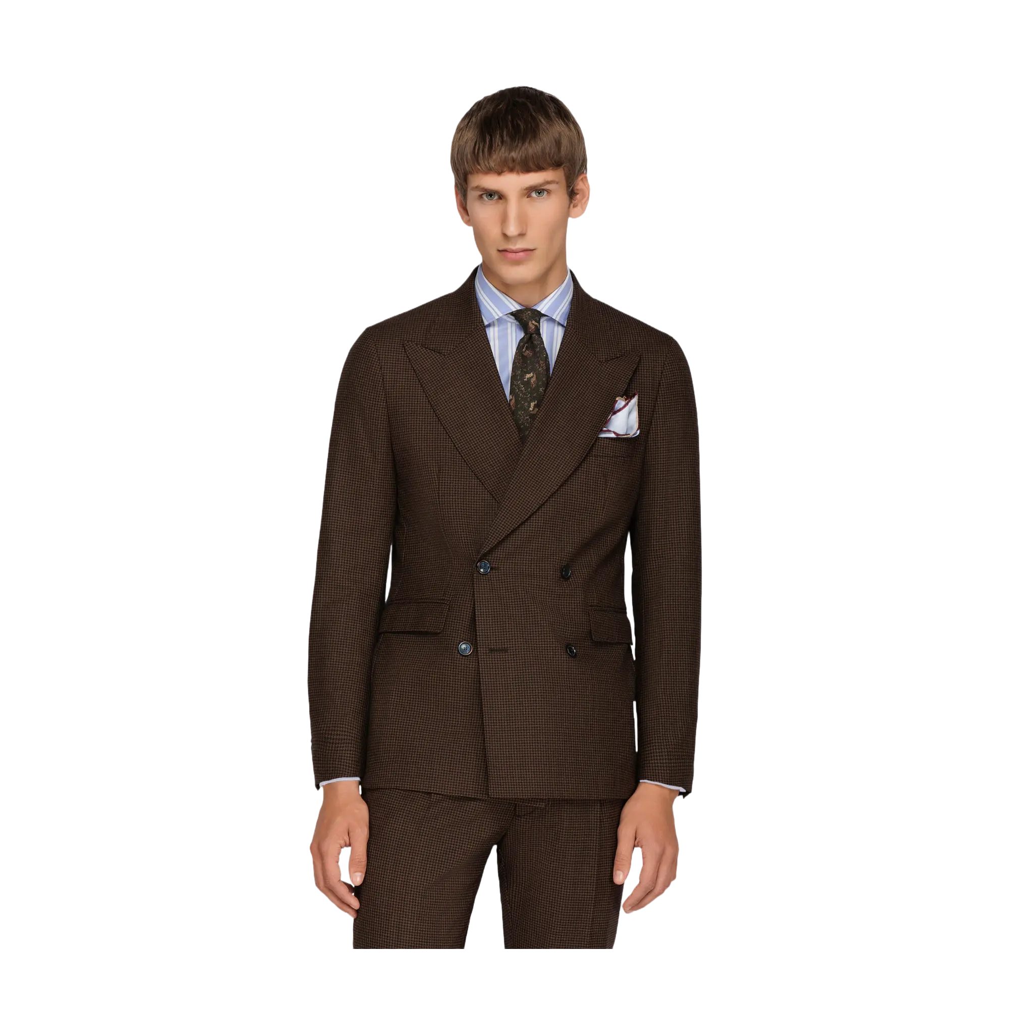 Abito marrone uomo top