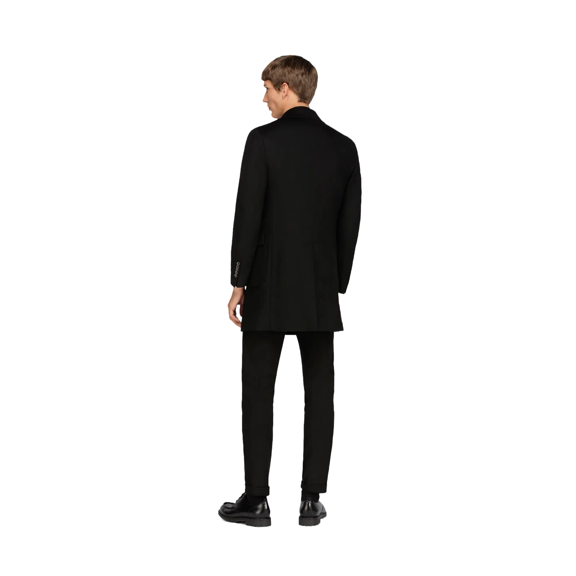 Men's Black Wool Coat Winter Outfits For Men