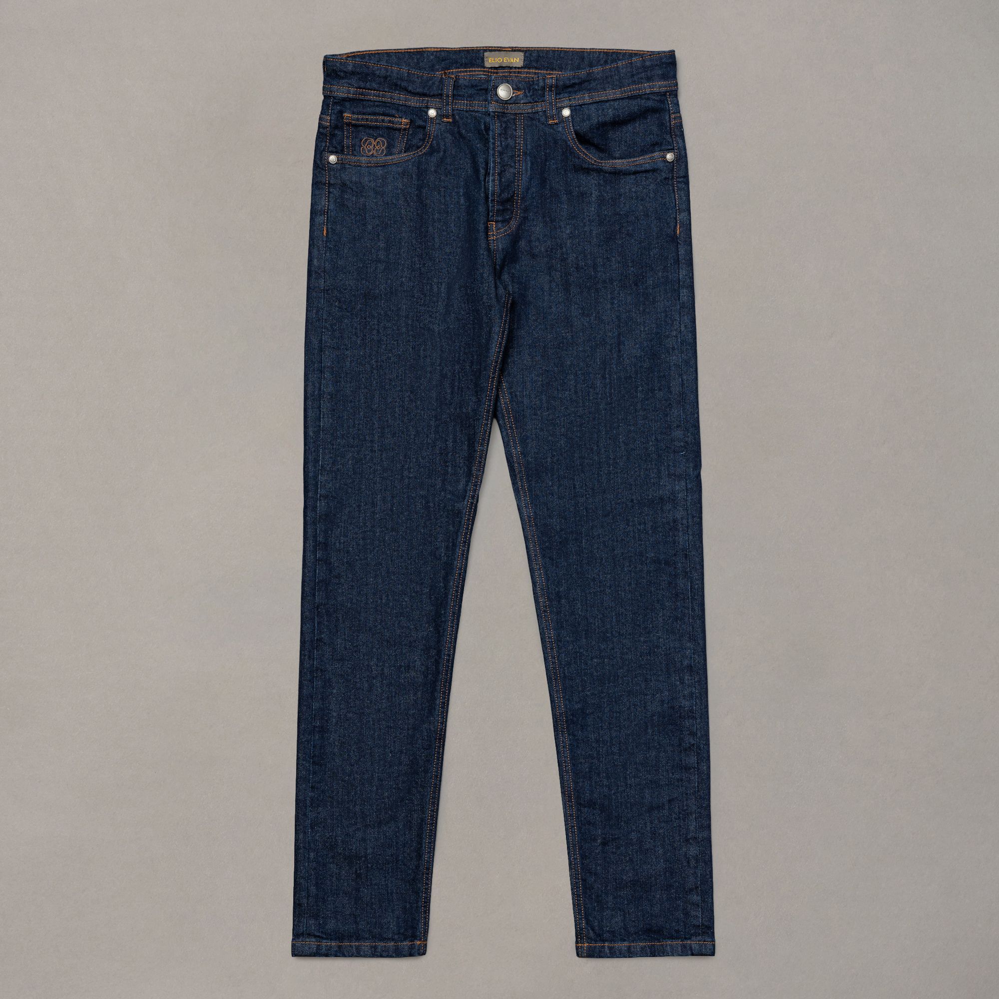Blue cotton denim jeans by Elio Evan — five-pocket tailored fit