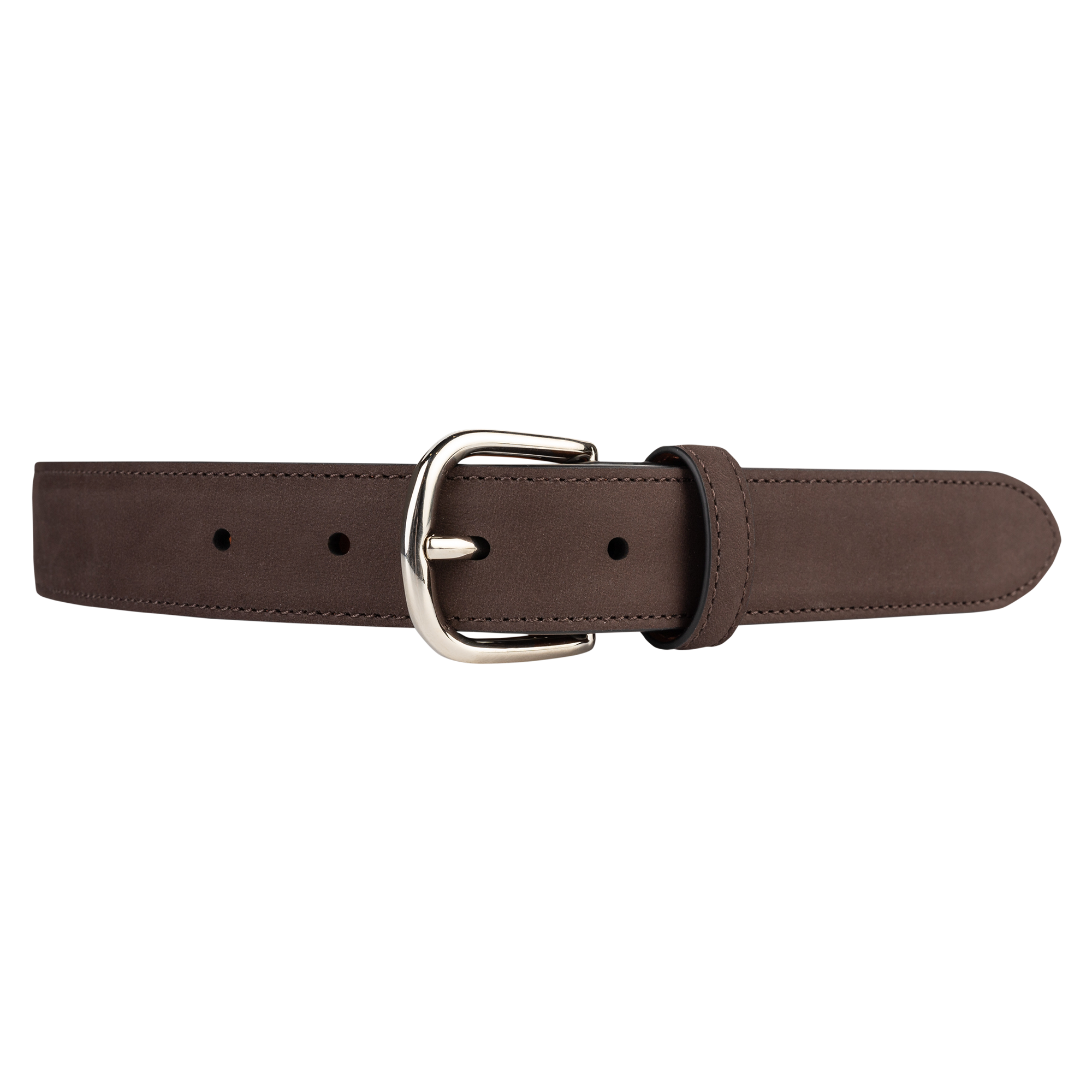 Brown suede leather belt