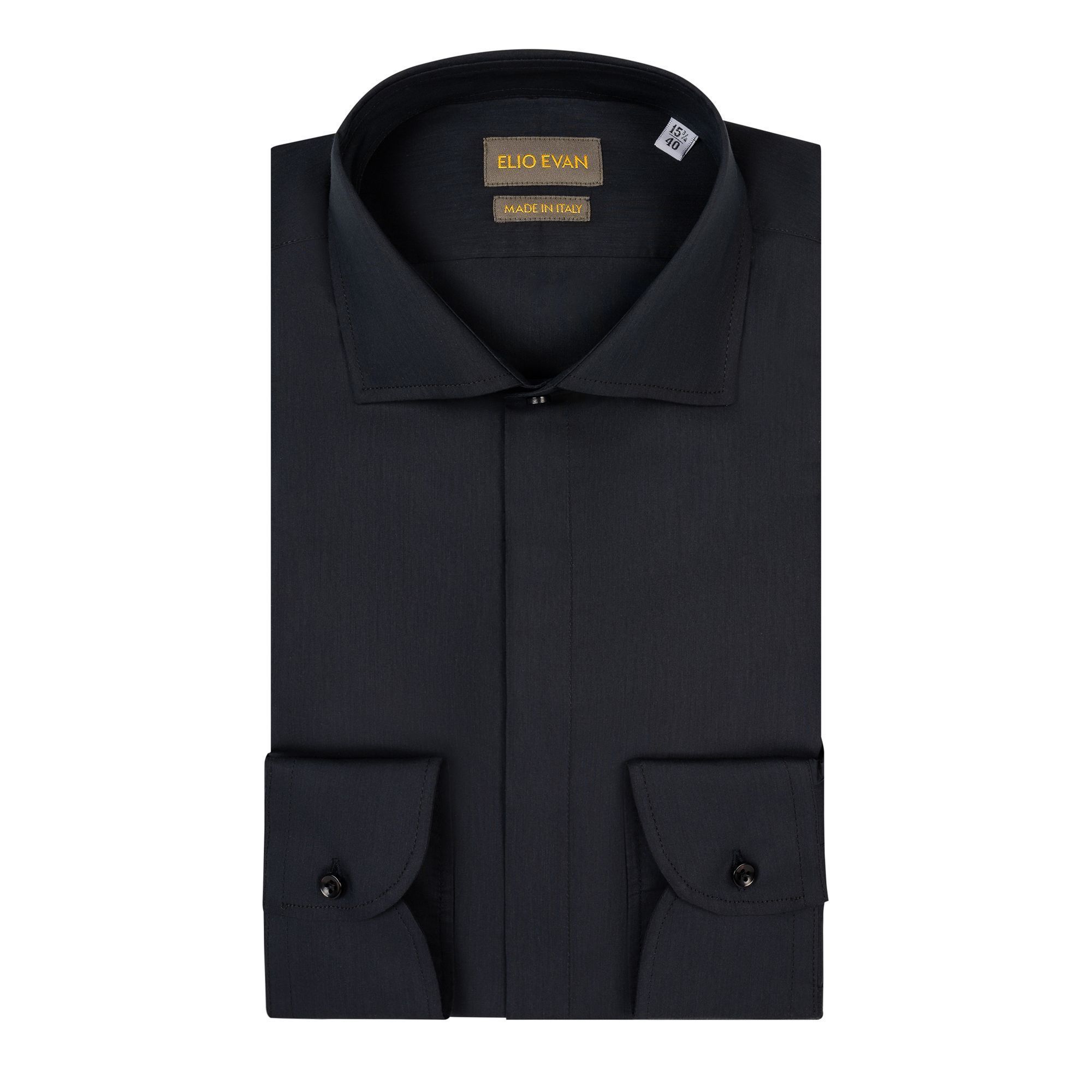 Black Formal Shirt In Silk Blend
