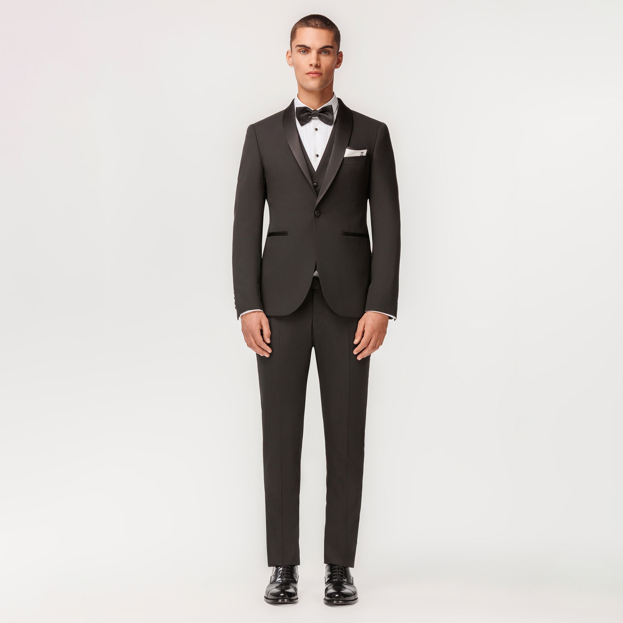 Black Wool Tuxedo Suit