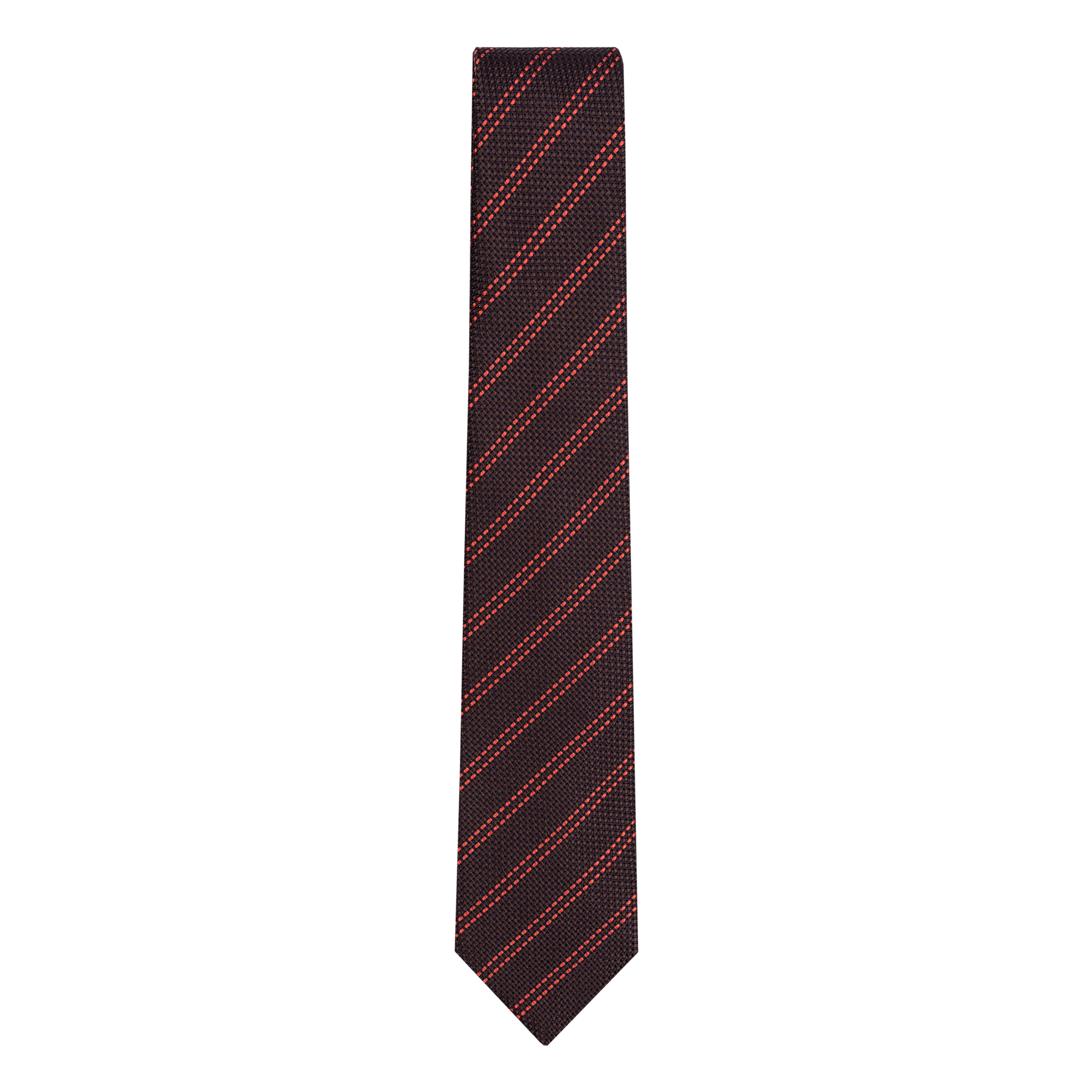 Brown Regimental Stripe Tie
