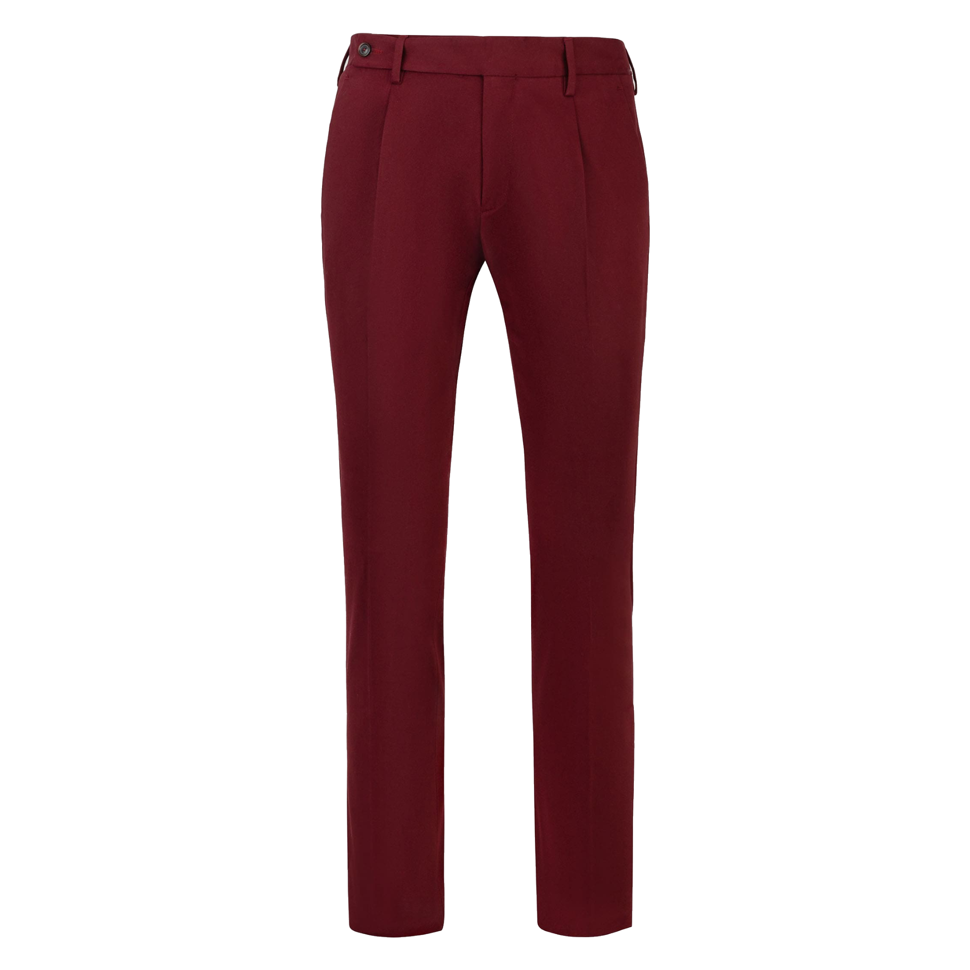 Men's Burgundy Cotton Pants Silvkslac.1.Bor
