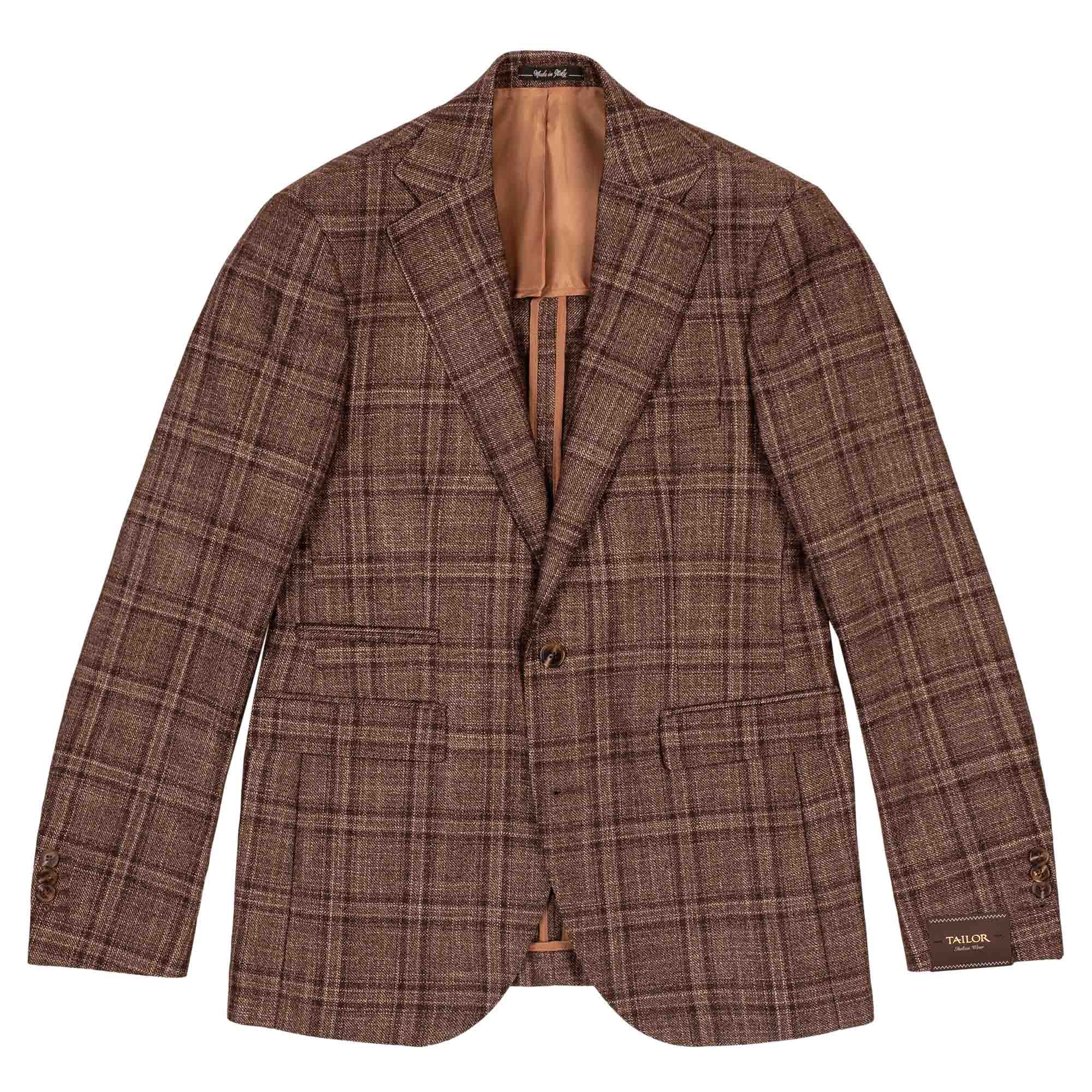 Windowpane Check Blazer Brown