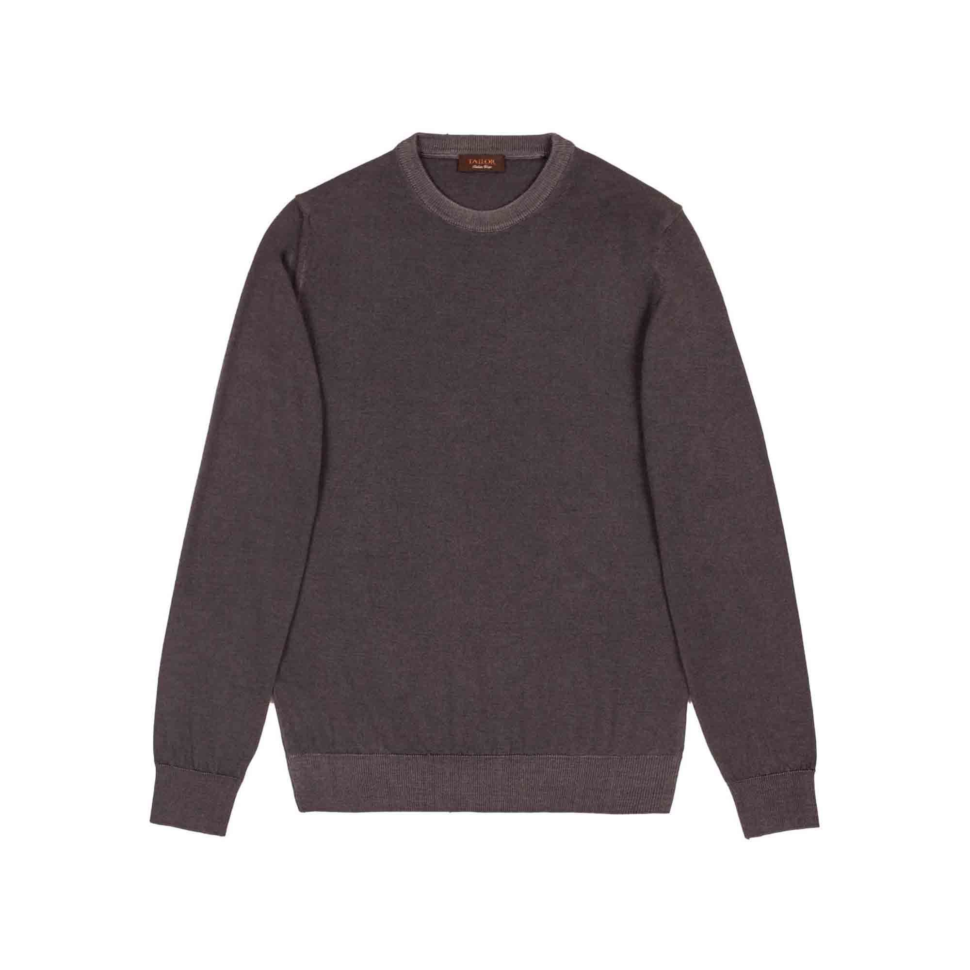 Grey Wool Crewneck Sweater