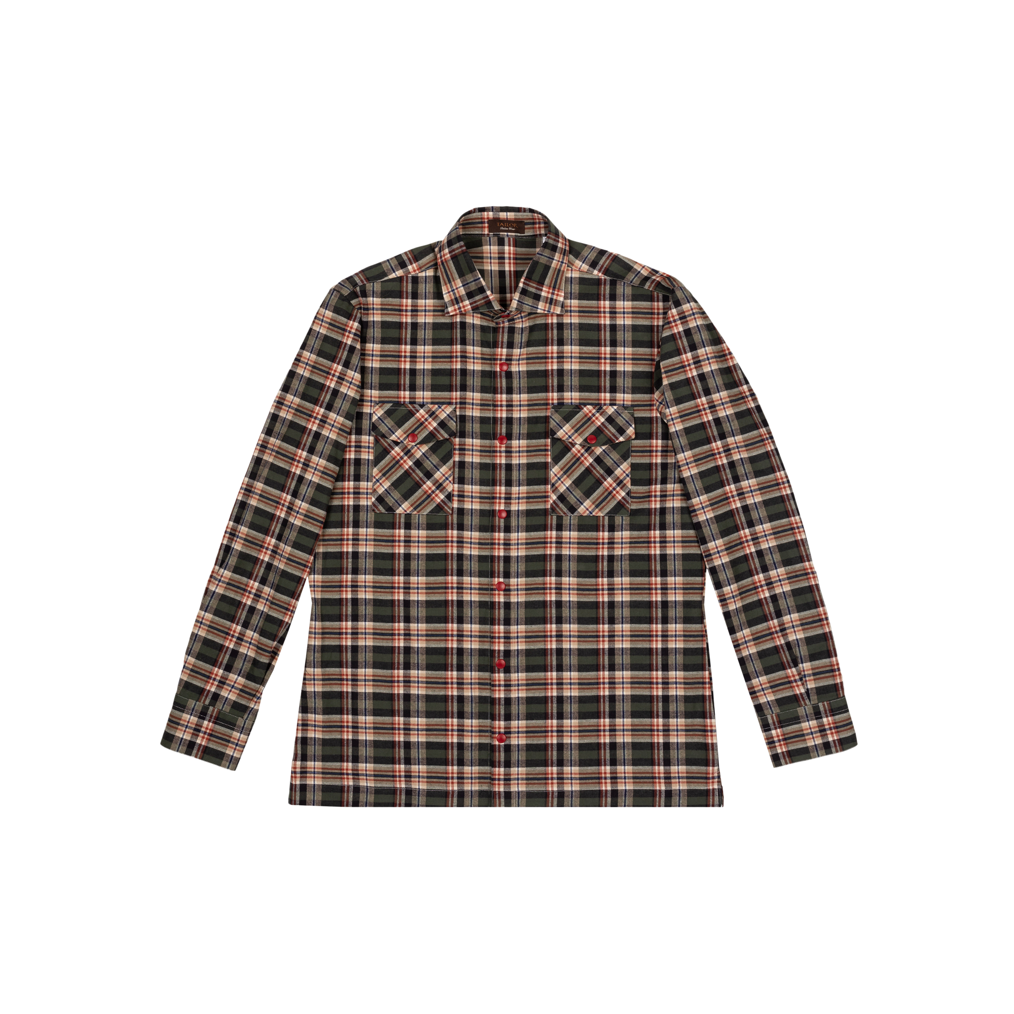 Checked Green Overshirt - Men's