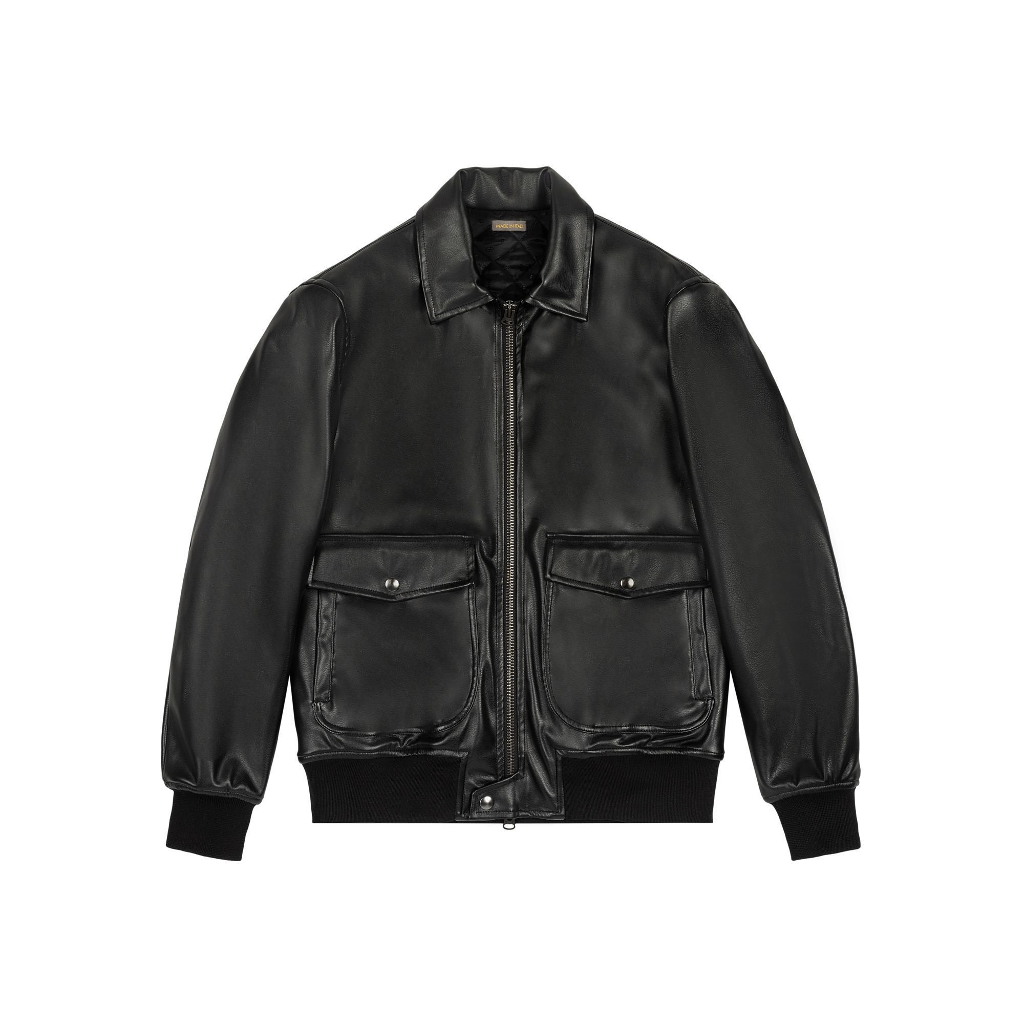 Elio Evan Black Vegan Leather Jacket