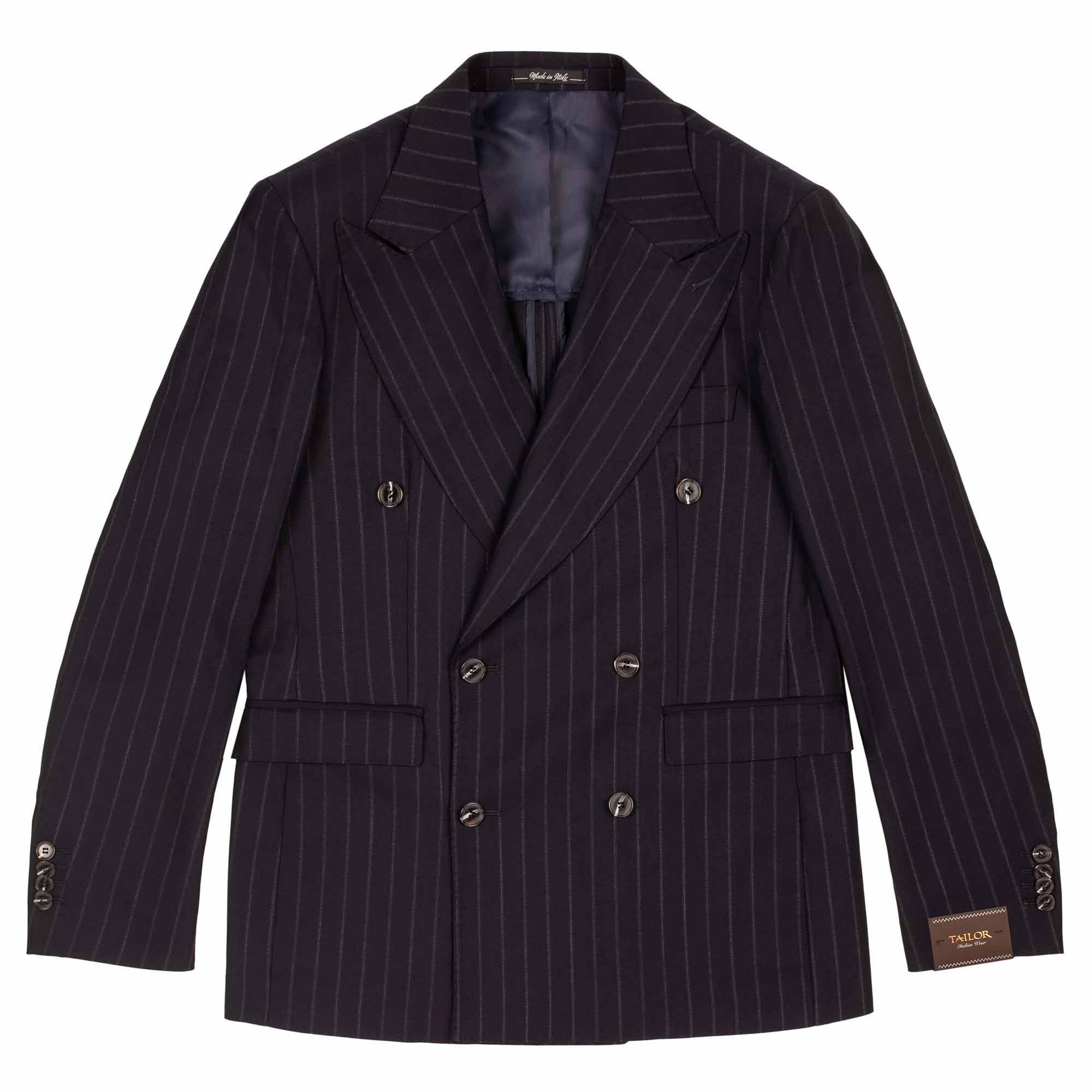 Double Breasted Pinstripe Blazer