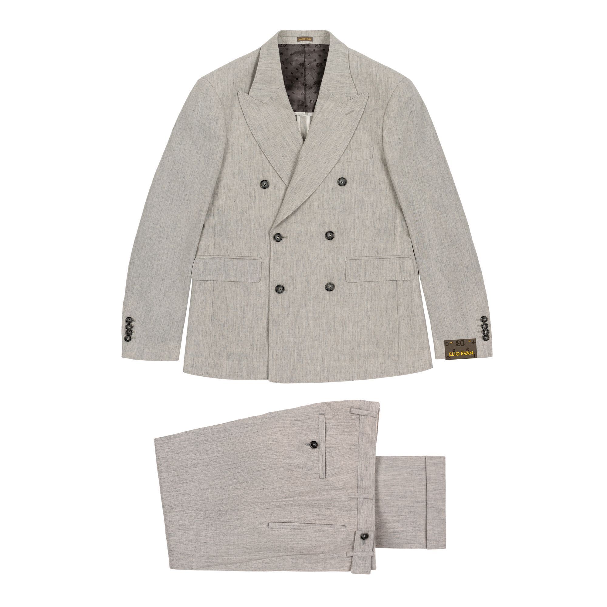 Men’s Light Grey Double Breasted Suit