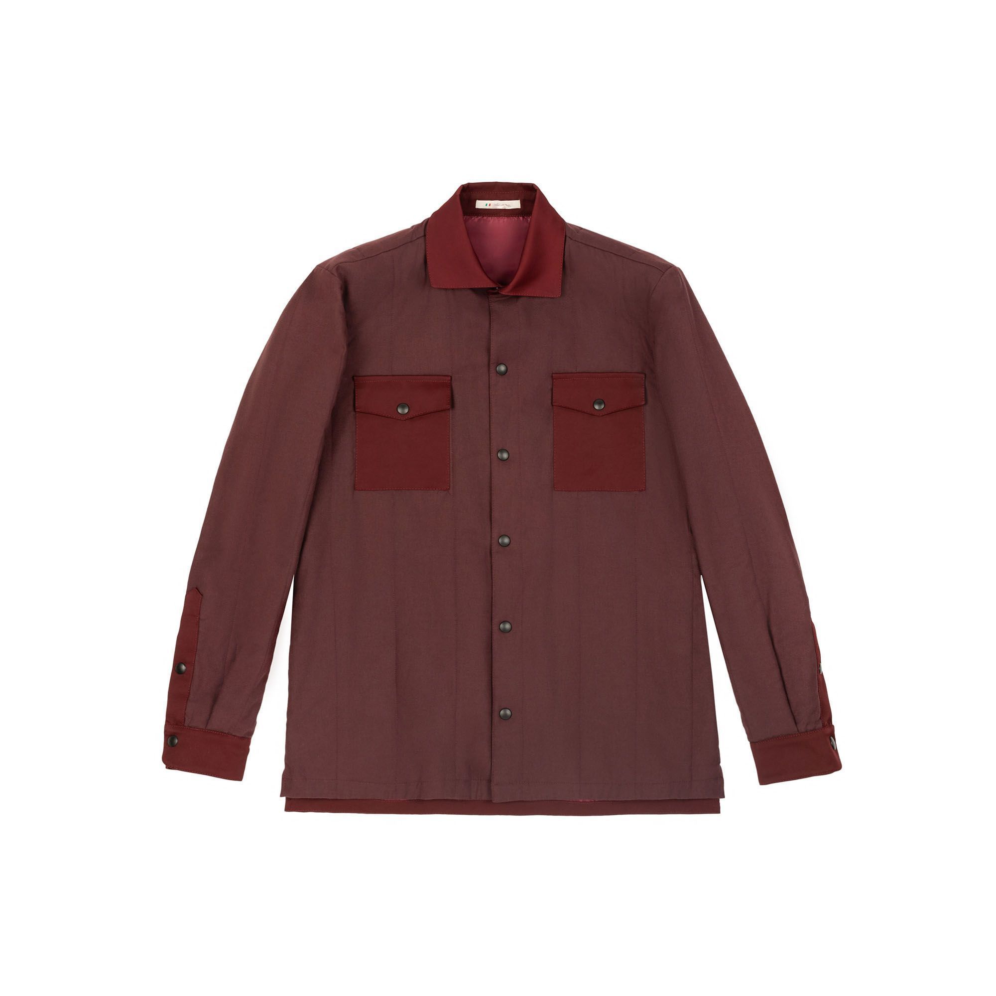 Men's Burgundy Overshirt Jacket