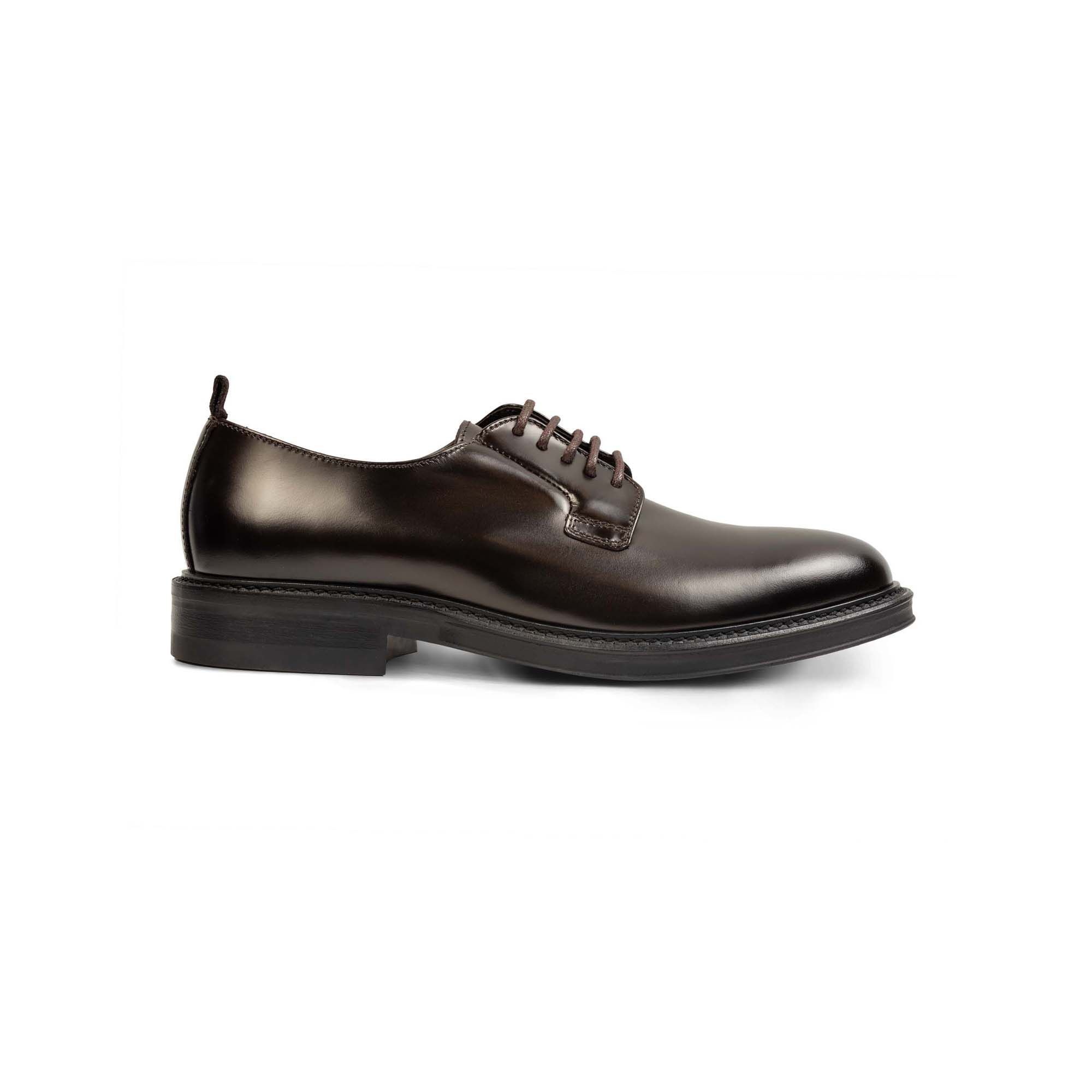 Brown derby shoes