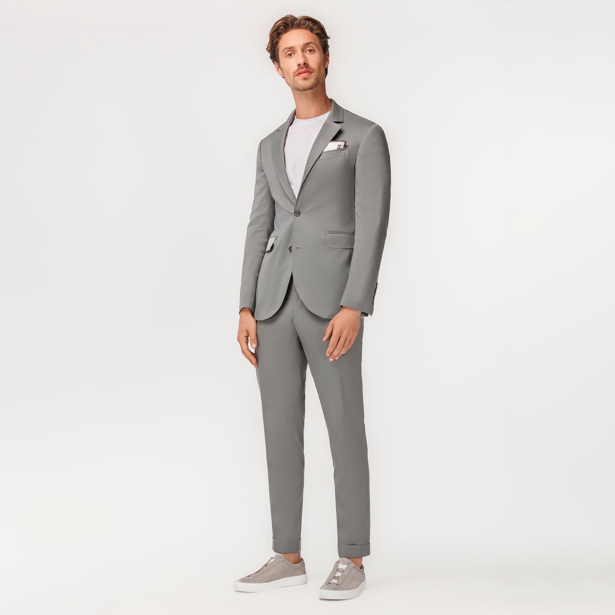 Light Modern Suit Steel Gray
