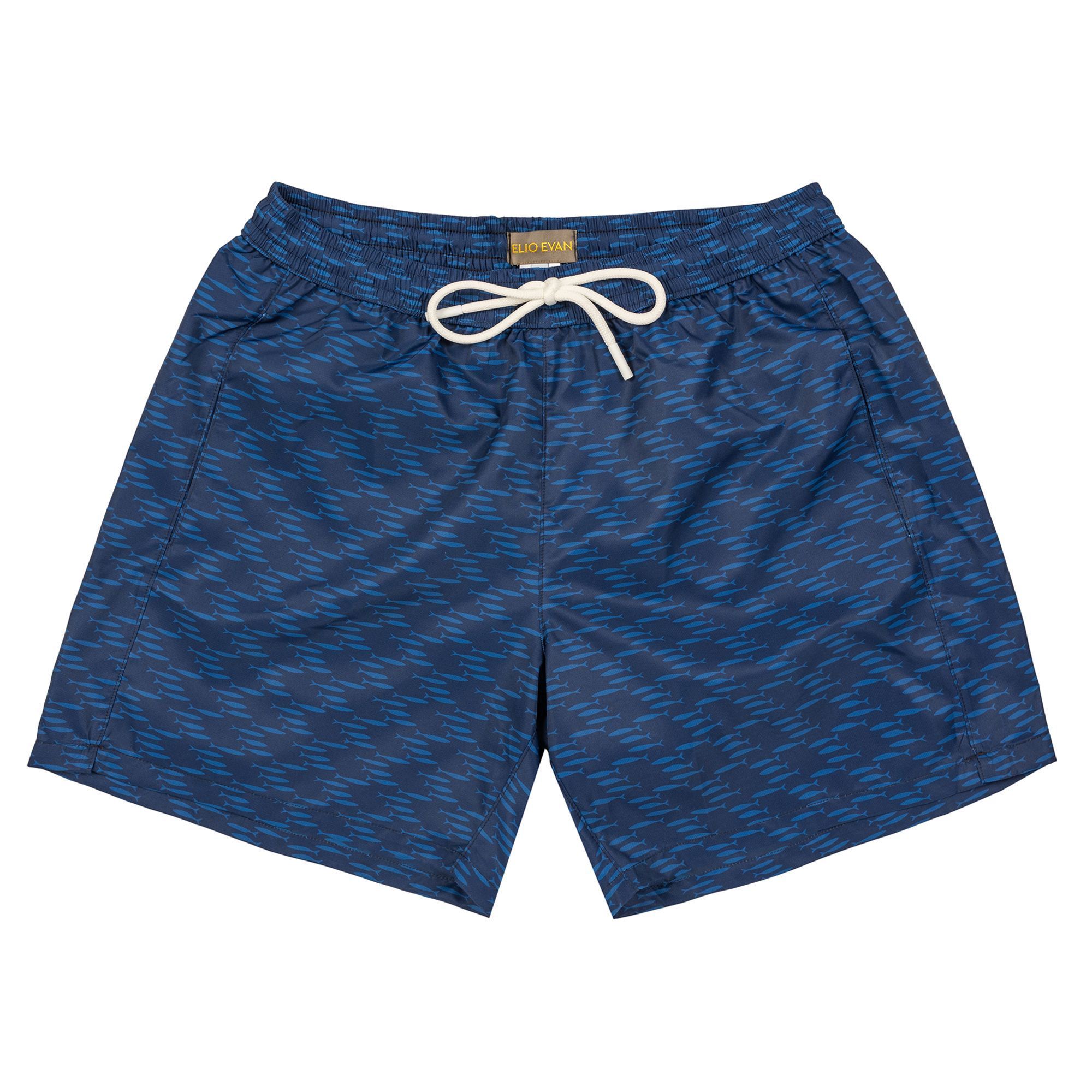 Men’s Swim Boxer “Panarea” Blue Fish Print