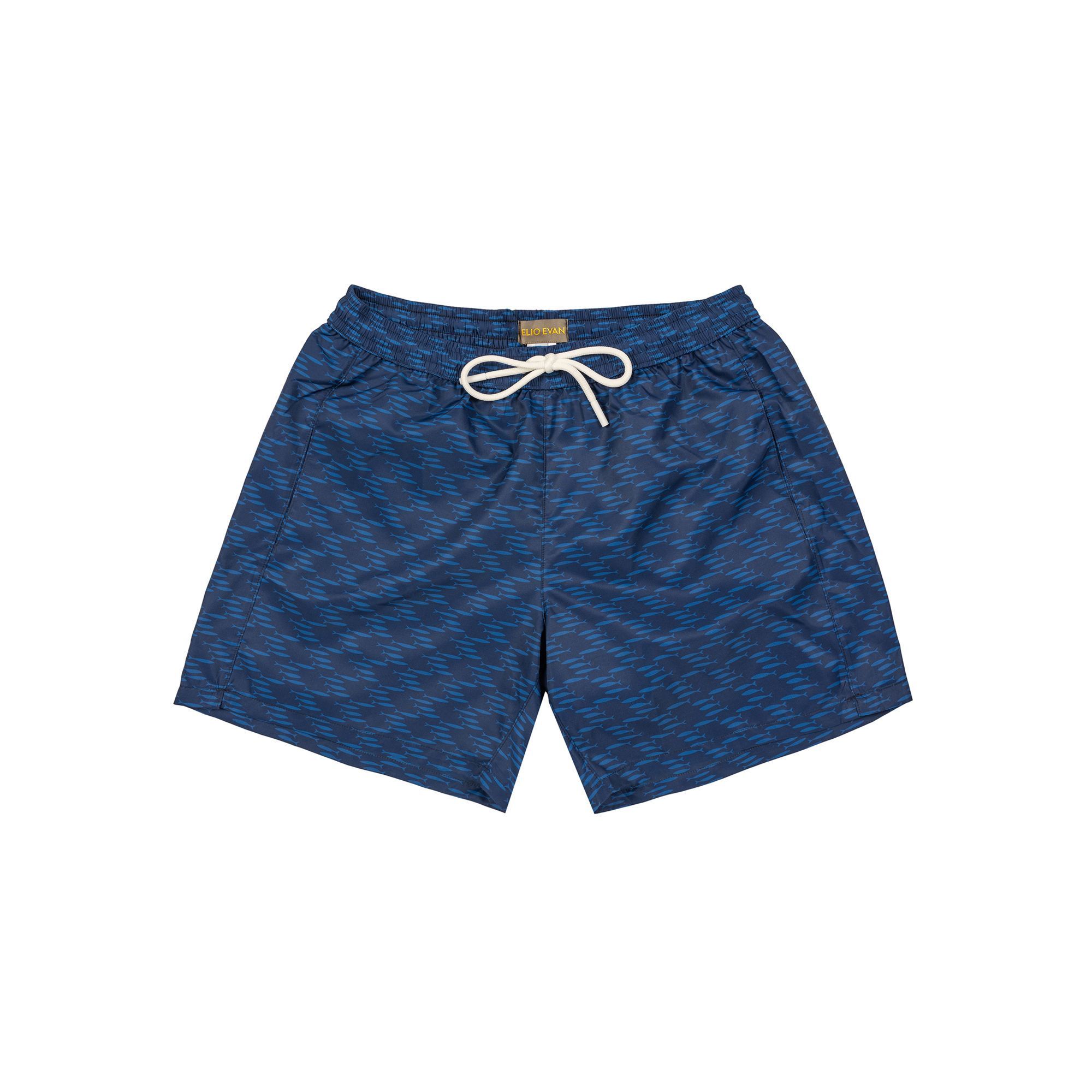Men’s Swim Boxer “Panarea” Blue Fish Print