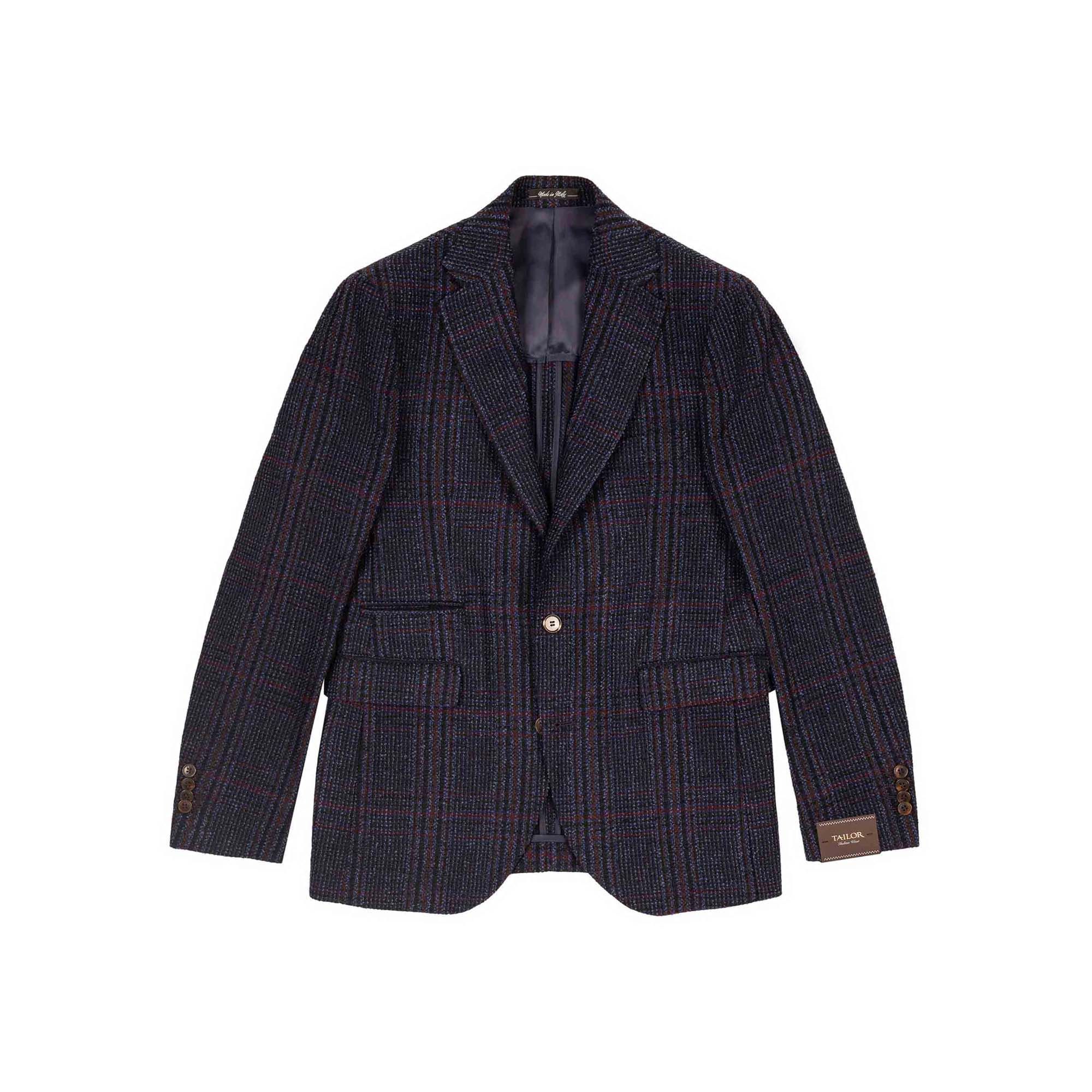 Check Tweed Blazer Blue
