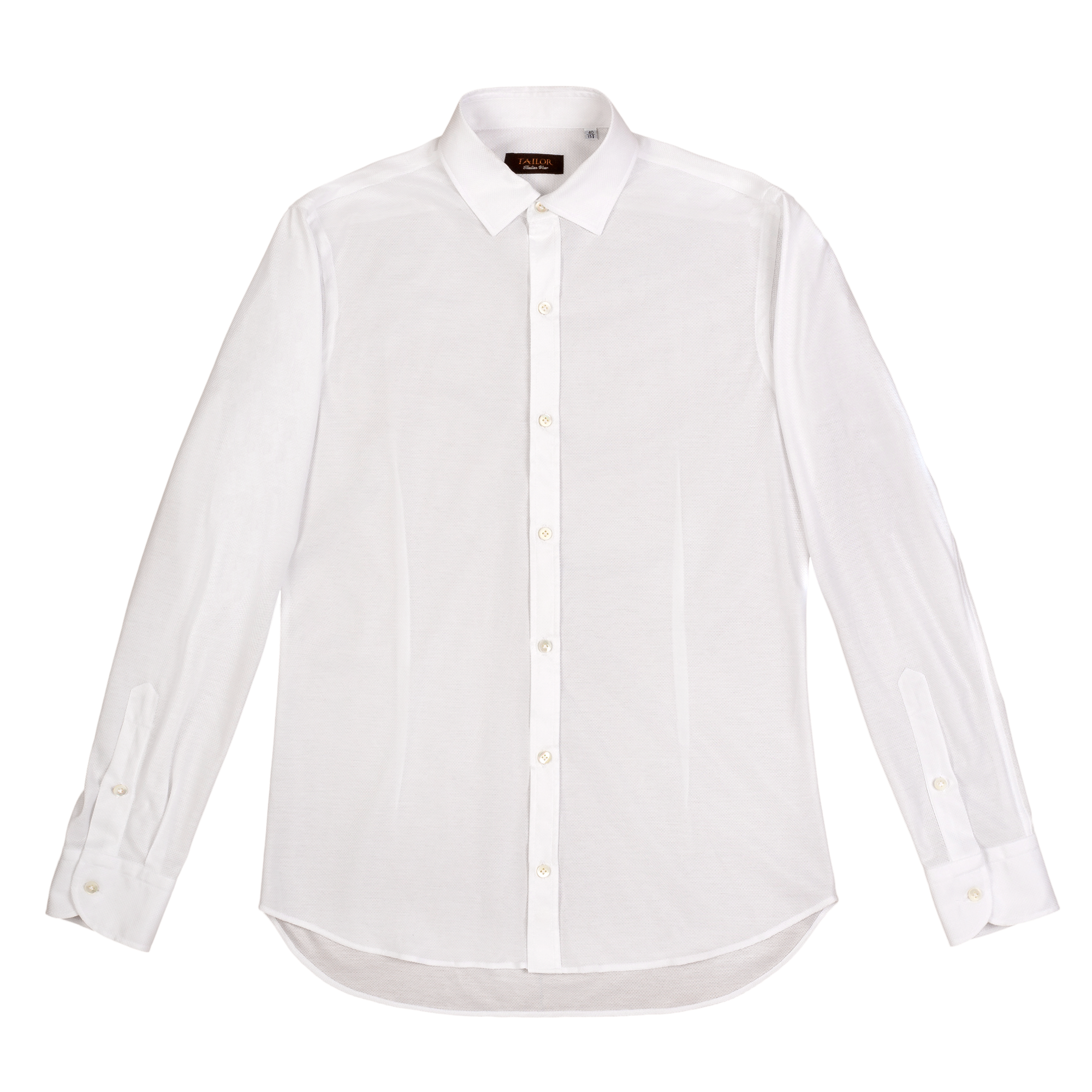 Men's Knitted Cotton White Shirt