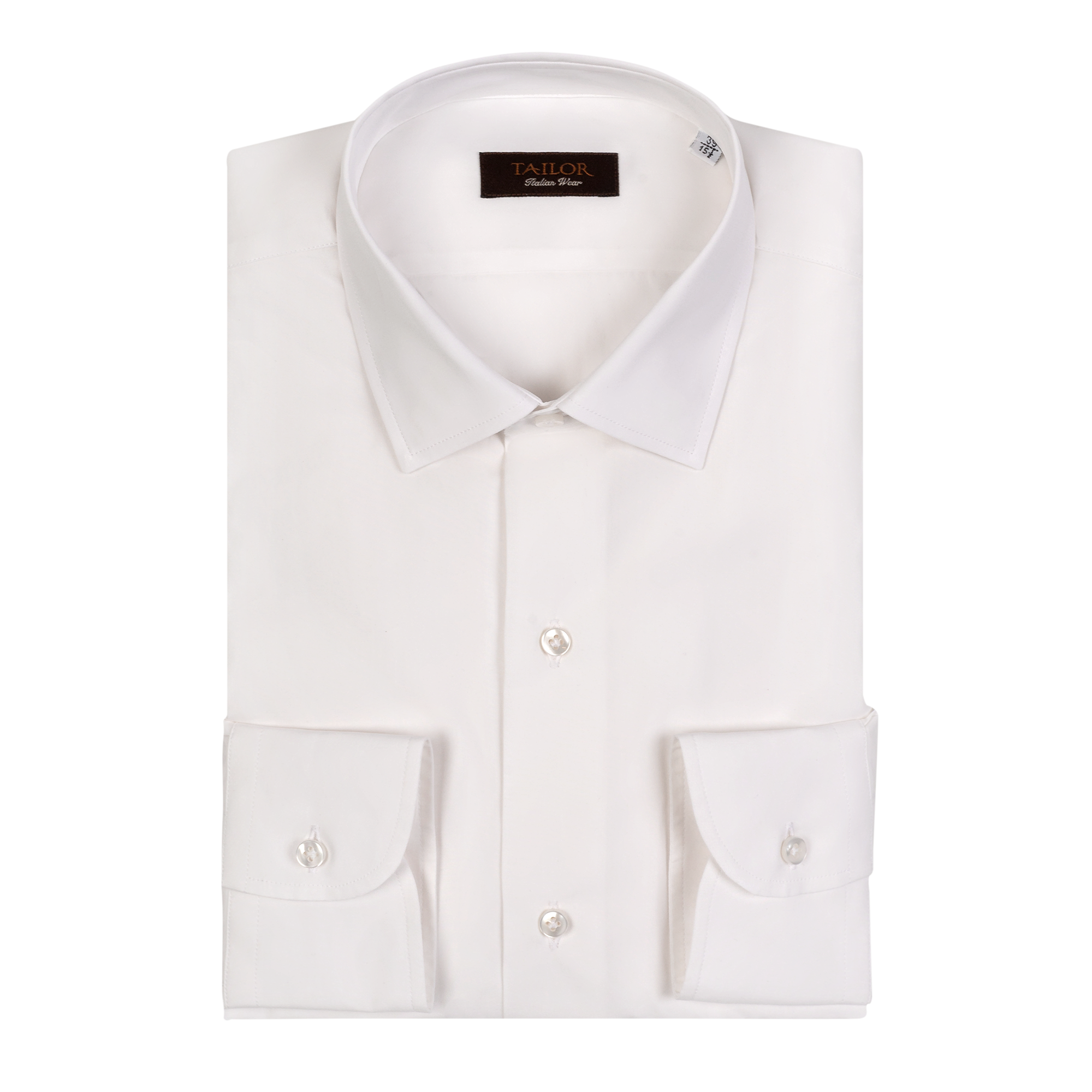 Men's white stretch slim shirt