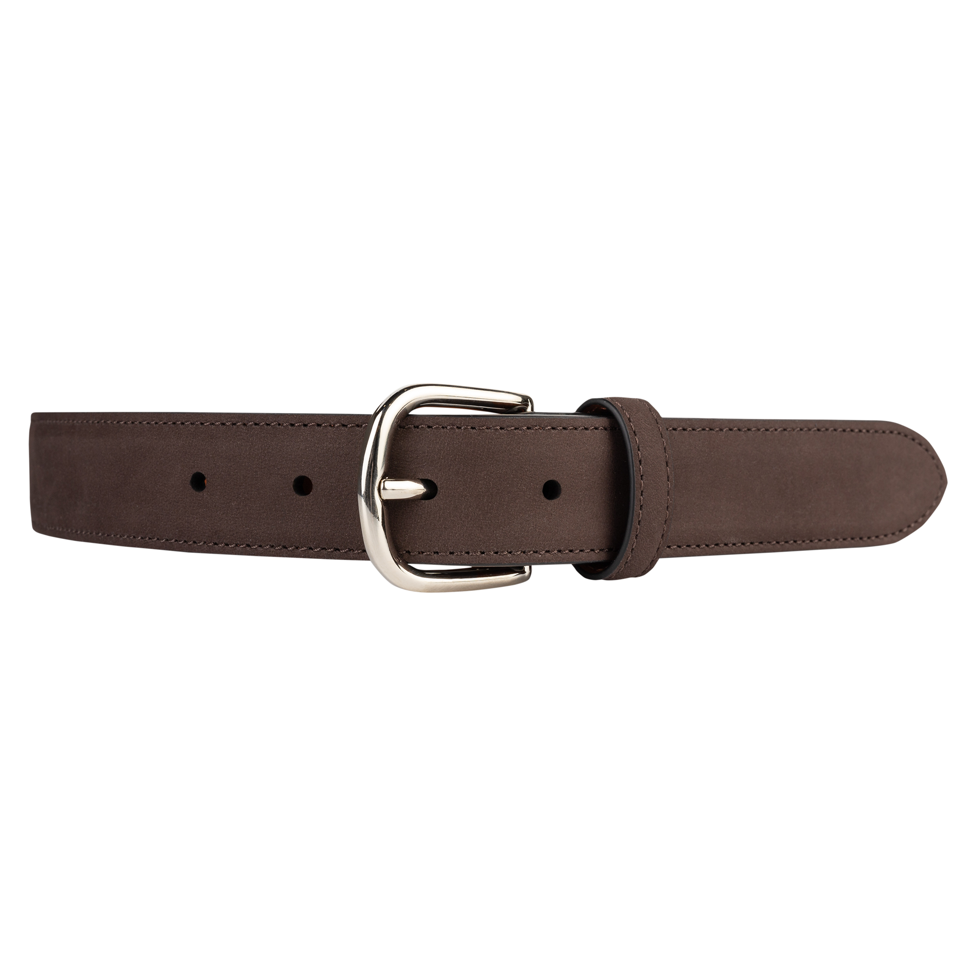 Brown suede leather belt