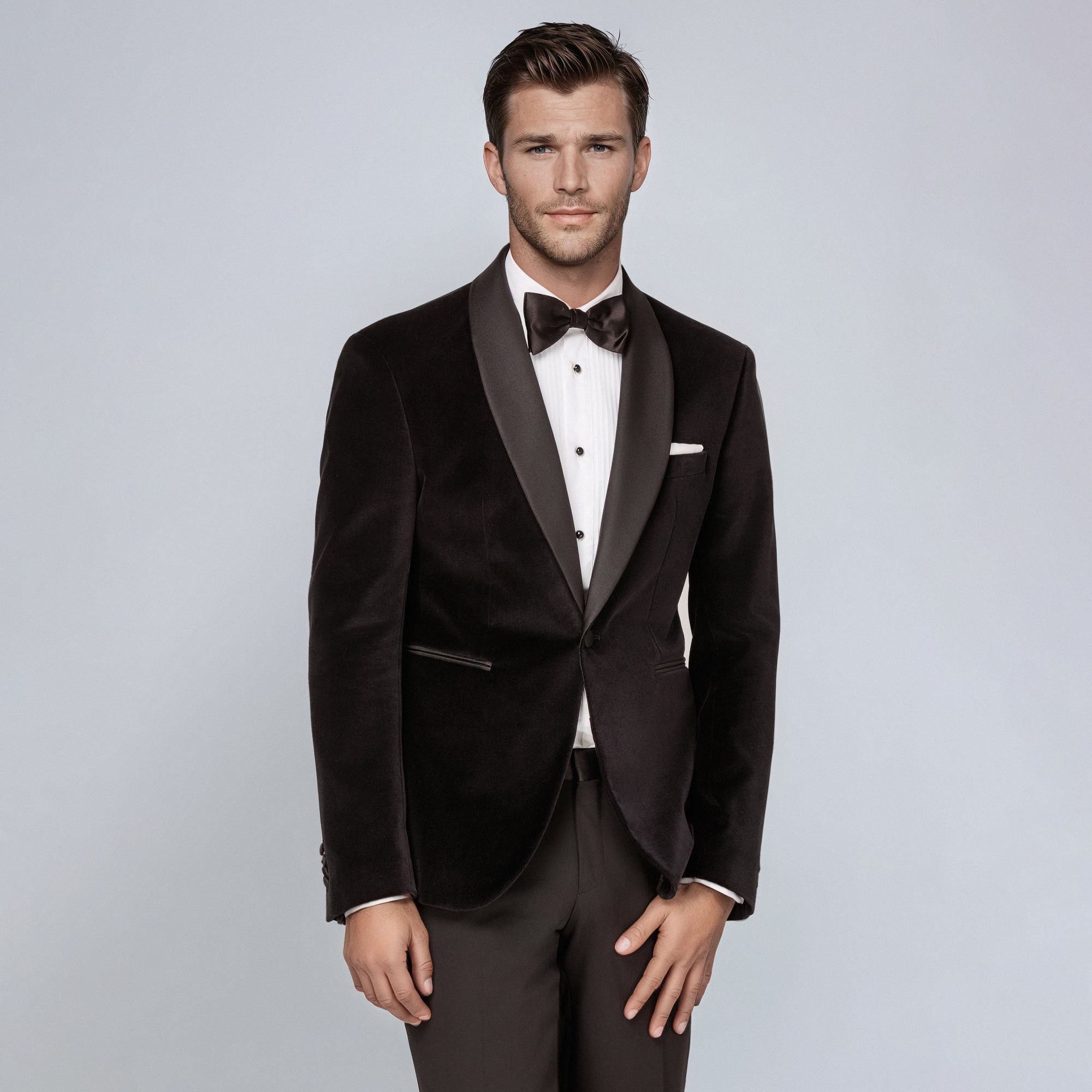 Total Look: Black Velvet Tuxedo – Black Tie Refinement