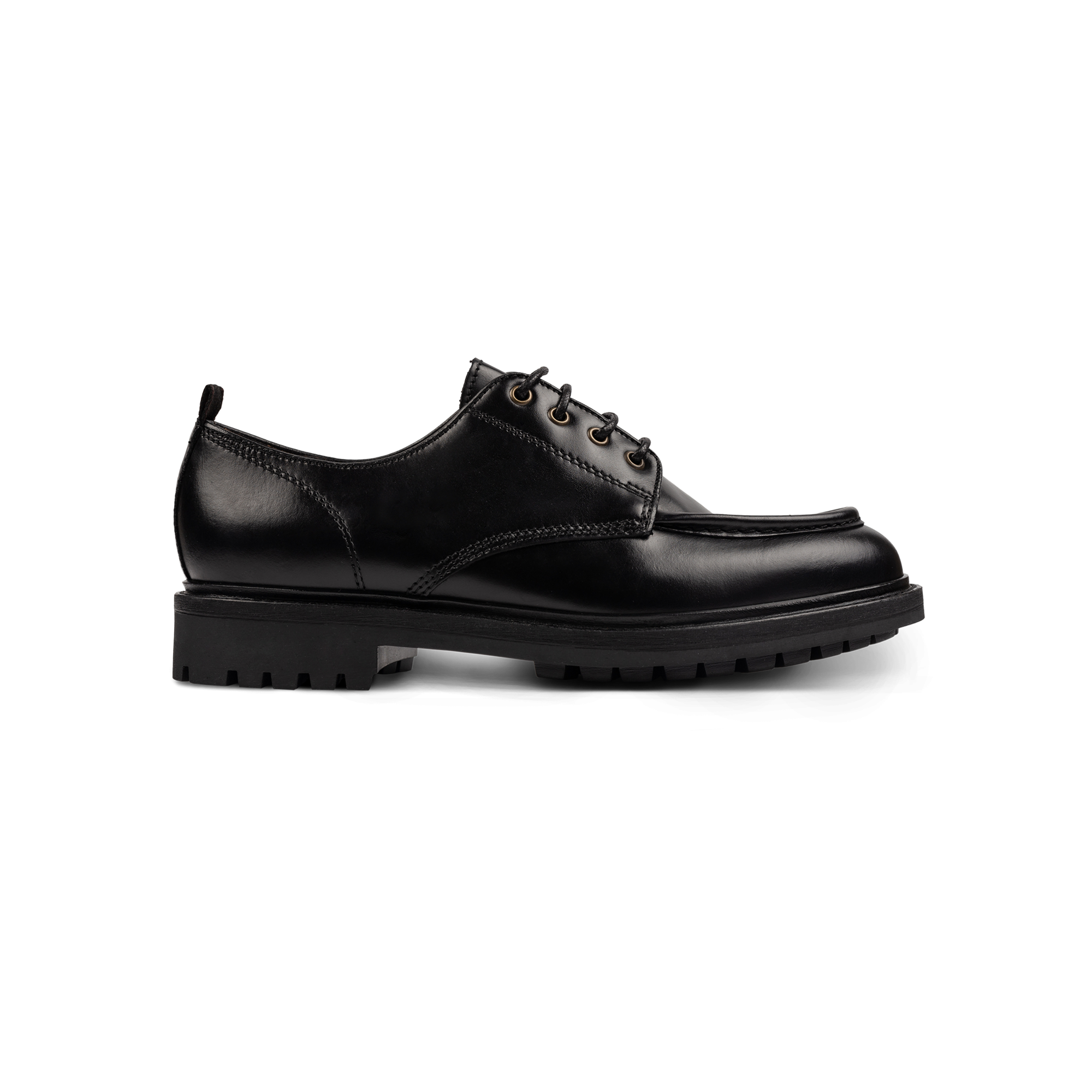 Men's Black Chunky Derby Shoes