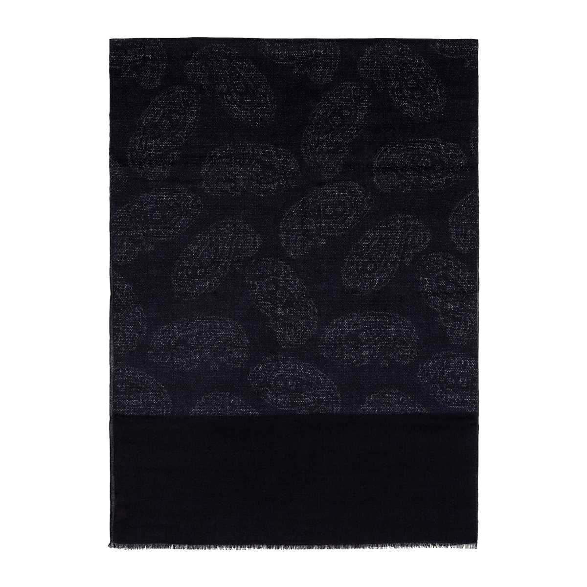 Men's Italian Blueprint Wool Scarf Mo6033.1.2