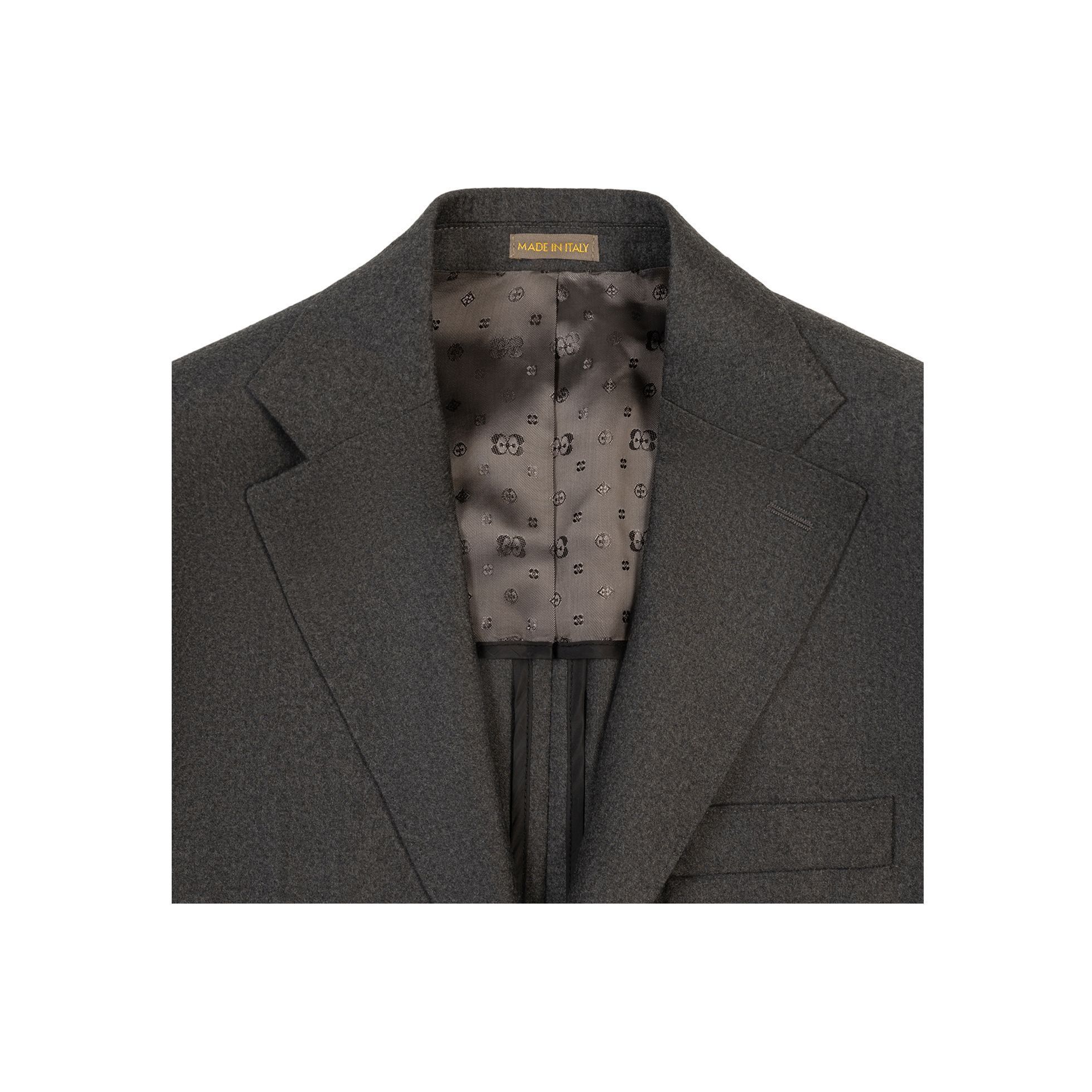 Men's Grey Flannel Suit in Australian Virgin Wool 