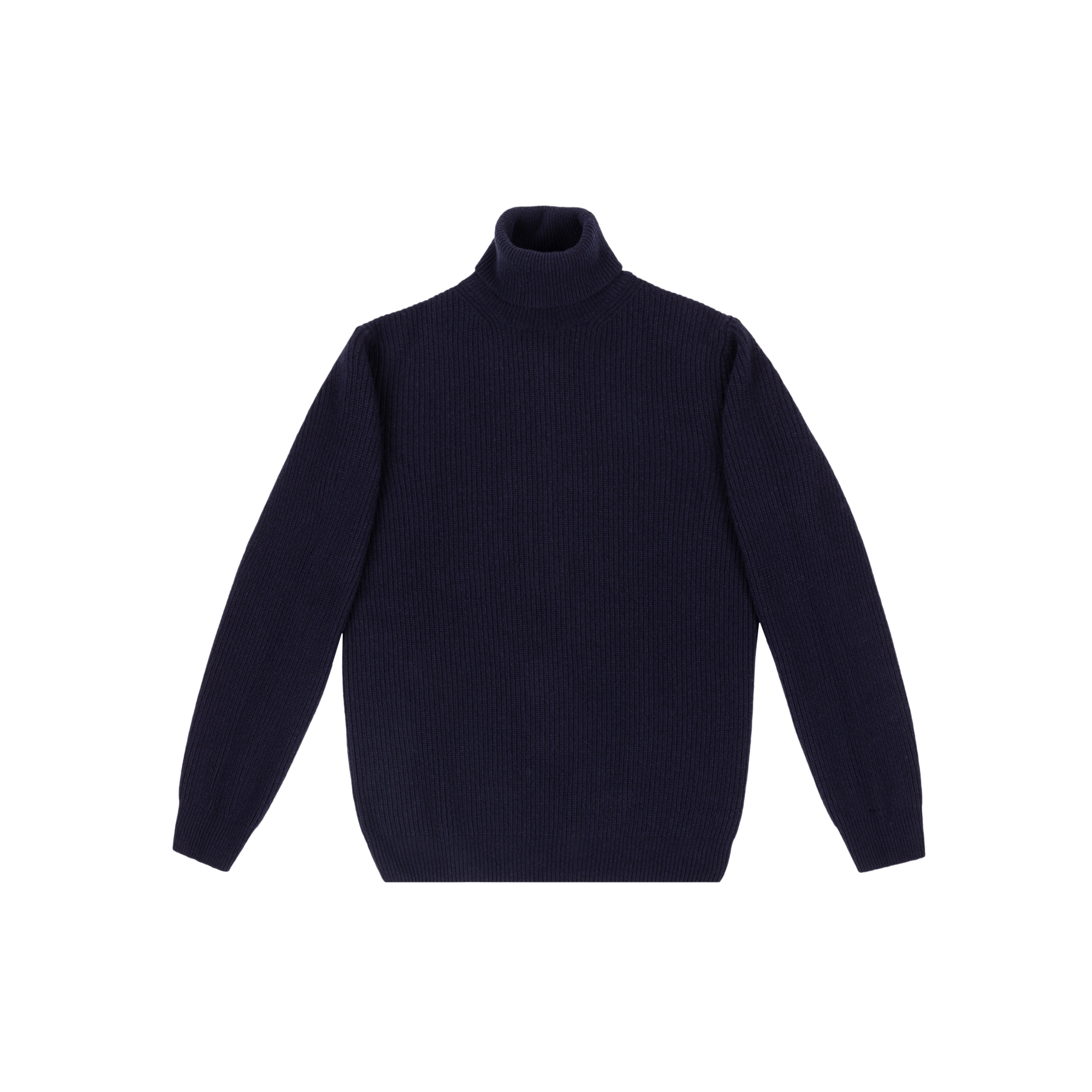 Men's Blue Wool Turtleneck Sweater Dolvcing.1.Blu