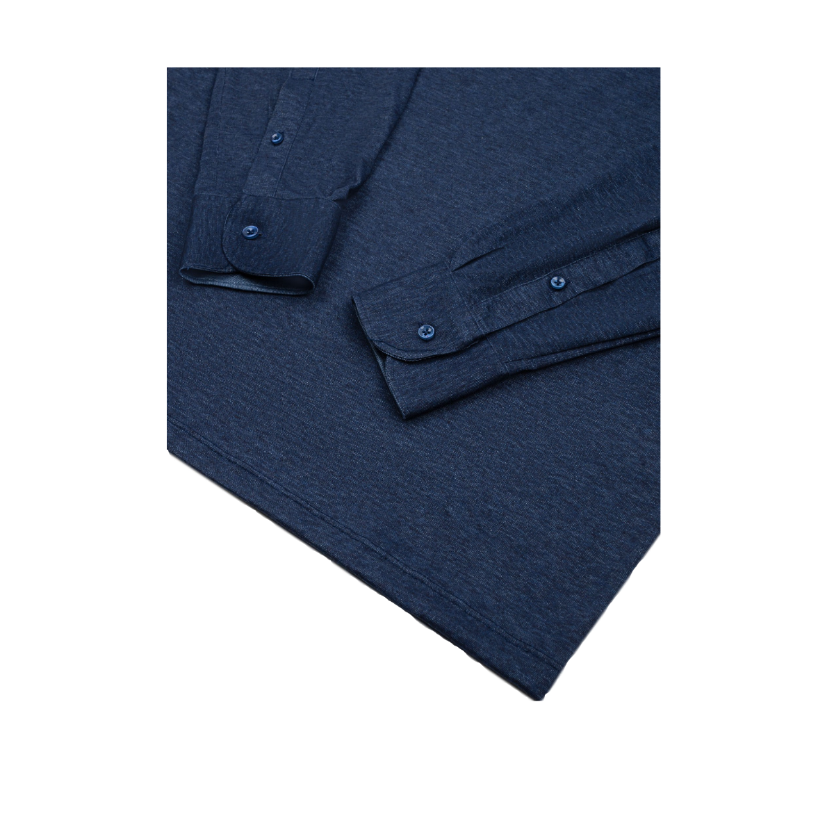 Men's Blue Crew Neck Cotton Sweater