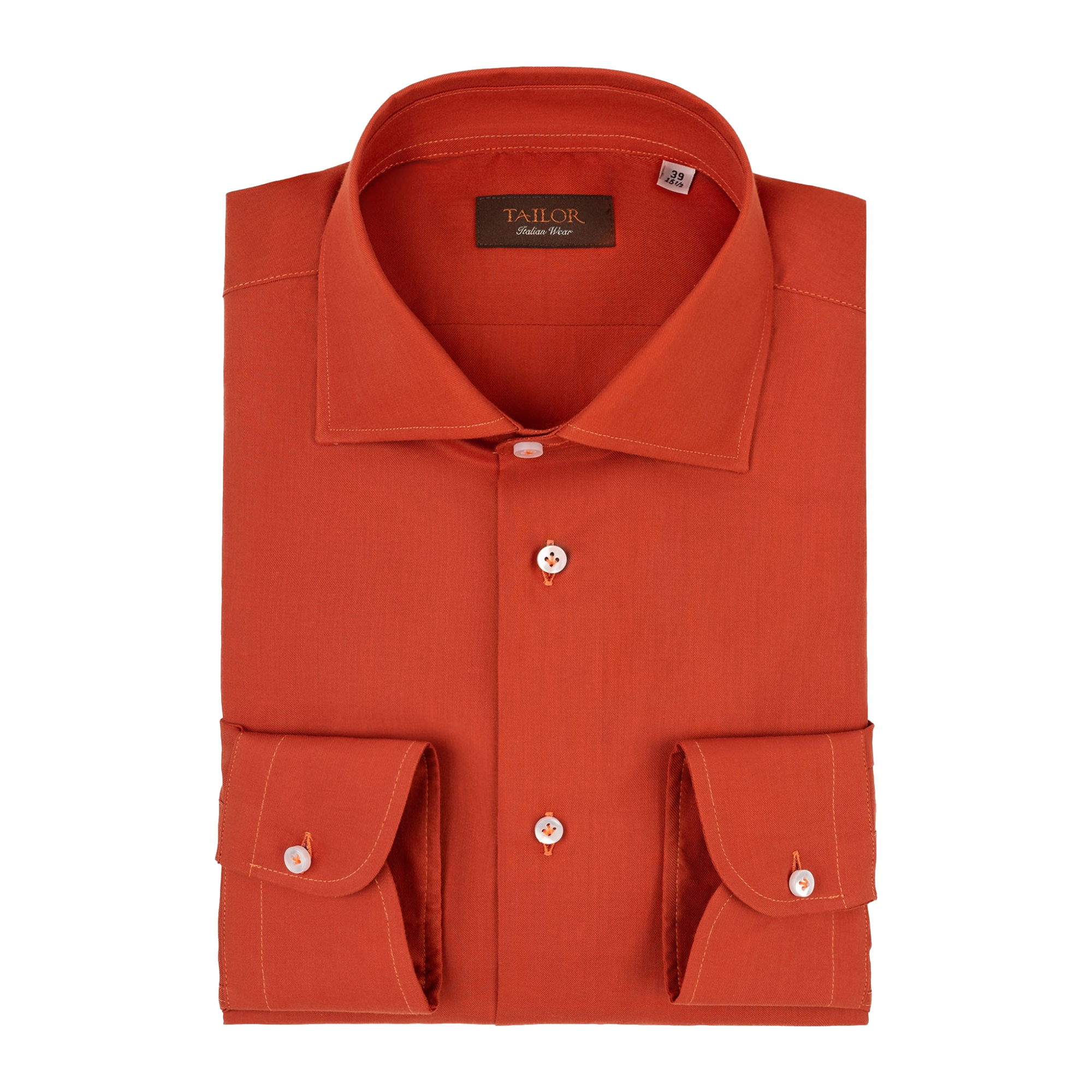 Men's Brick-Red Cotton Shirt Cfialnella.70.116