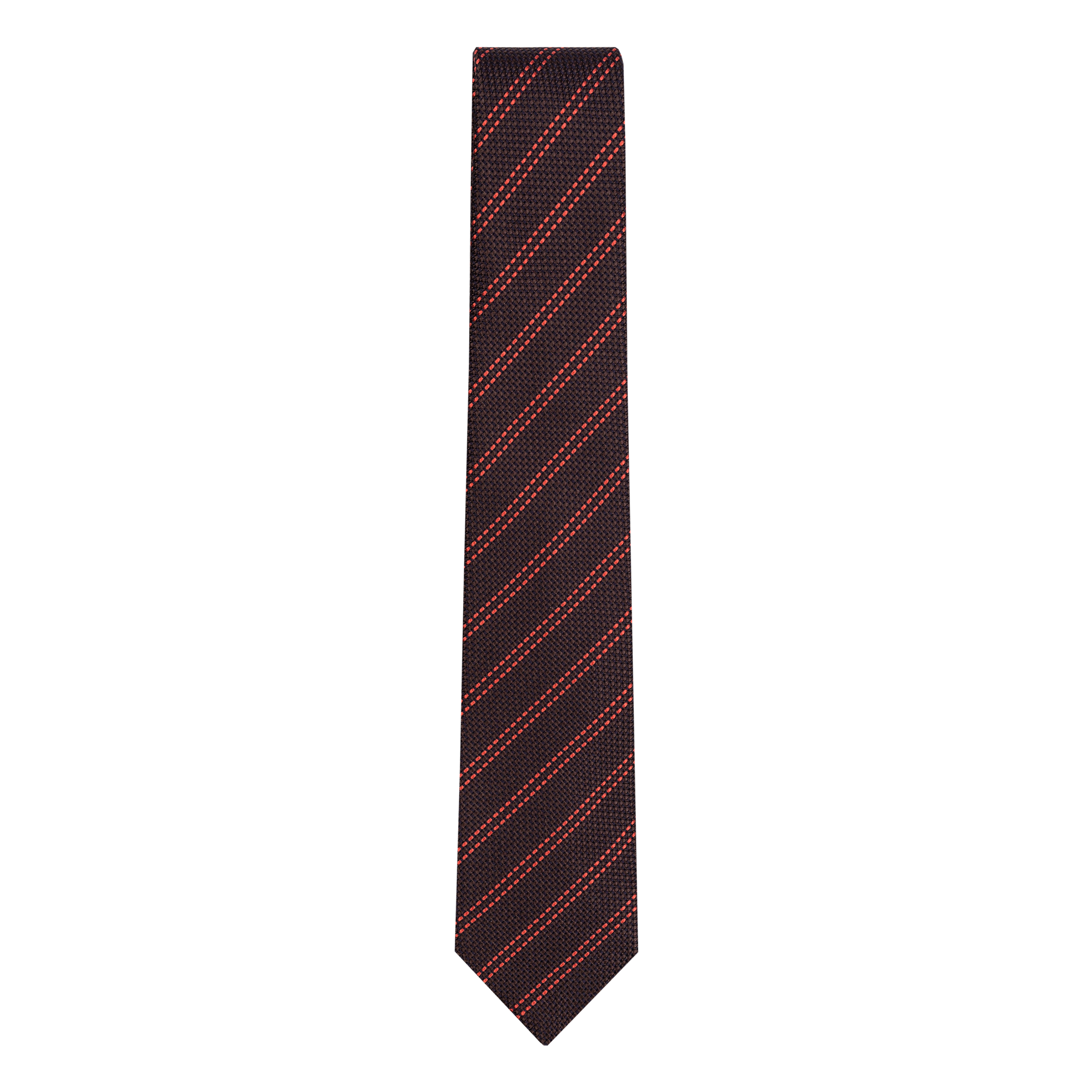 Brown Regimental Stripe Tie