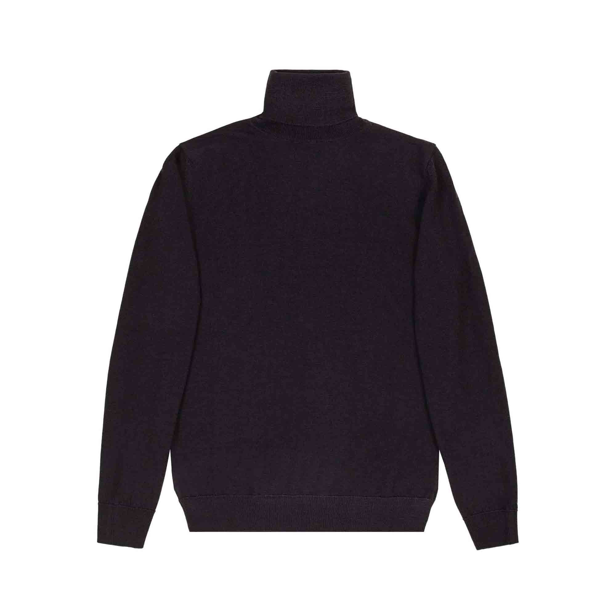 Charcoal Gray Wool Turtleneck Sweater