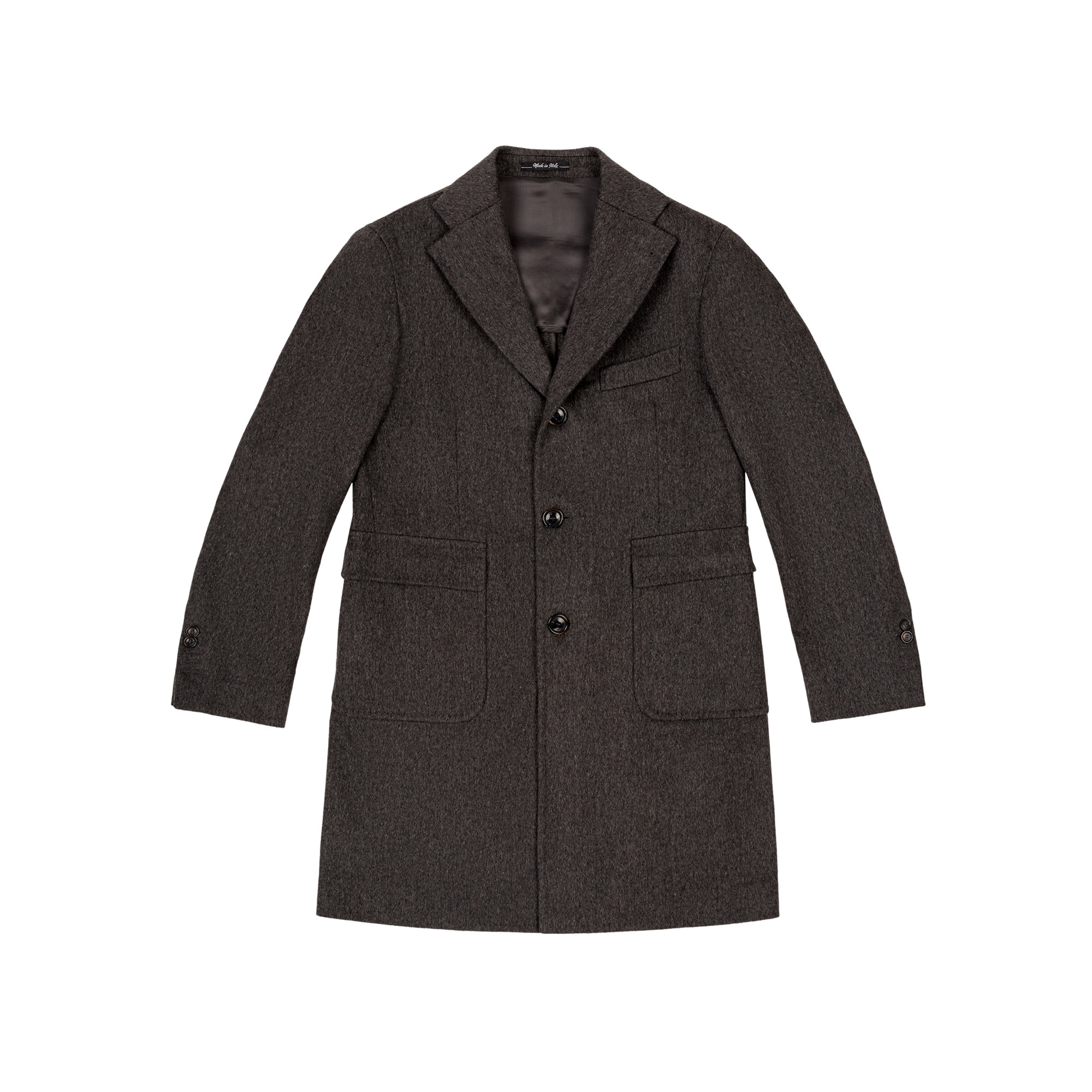 Men's Gray Wool Coat Blma063.1.140