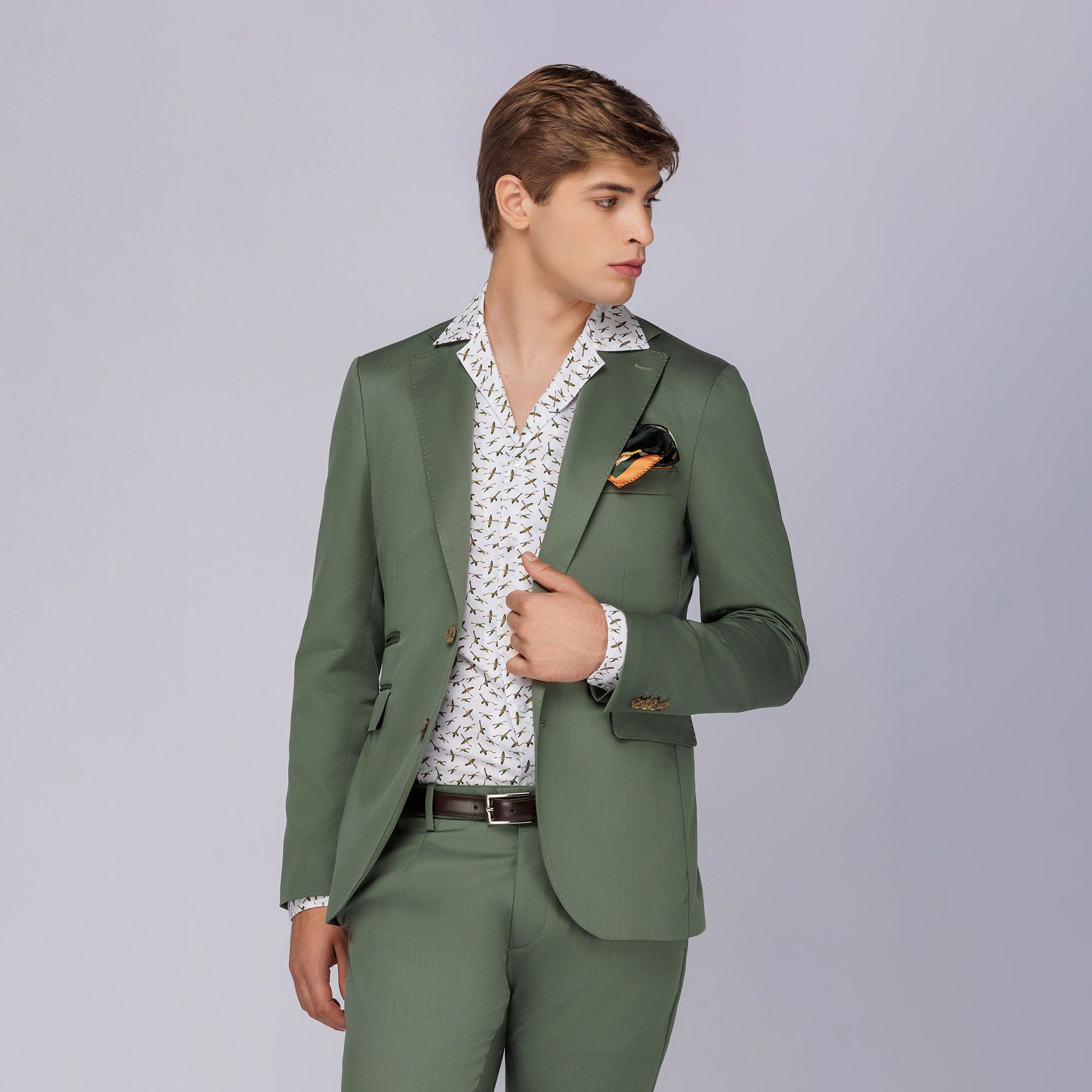 Men's Olive Green Suit