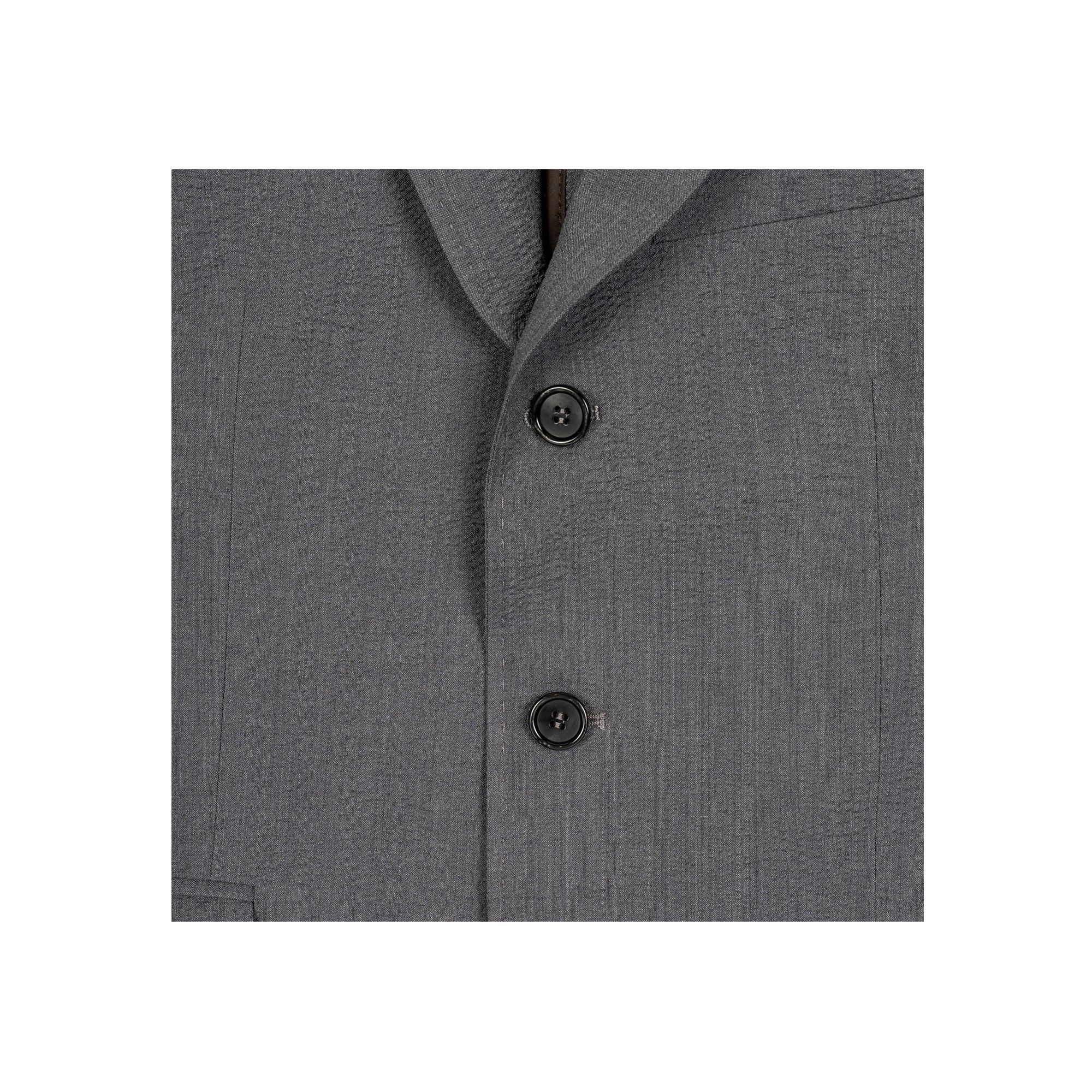 Grey Seersucker Linen-Wool Suit