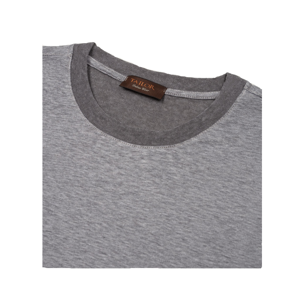Men's Gray Crew Neck Cotton Sweater