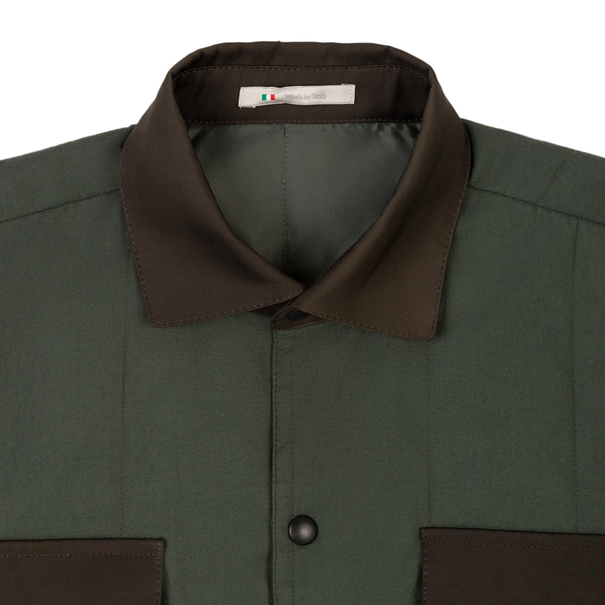 Men's Olive Overshirt Jacket