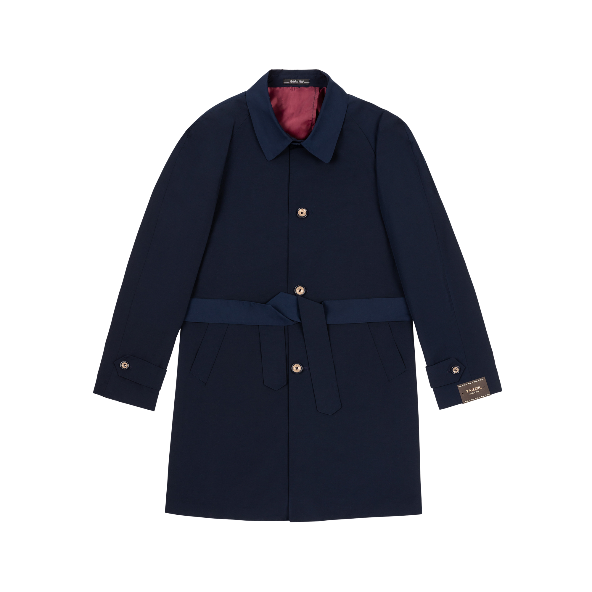 Men's Blue Technical Trench Coat